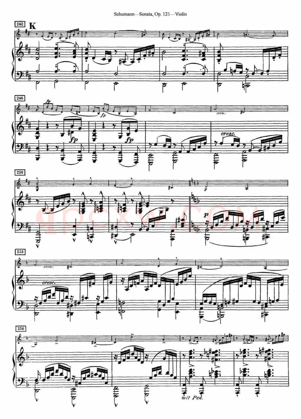 Violin Sonata Op.121（小提琴+钢琴伴奏）