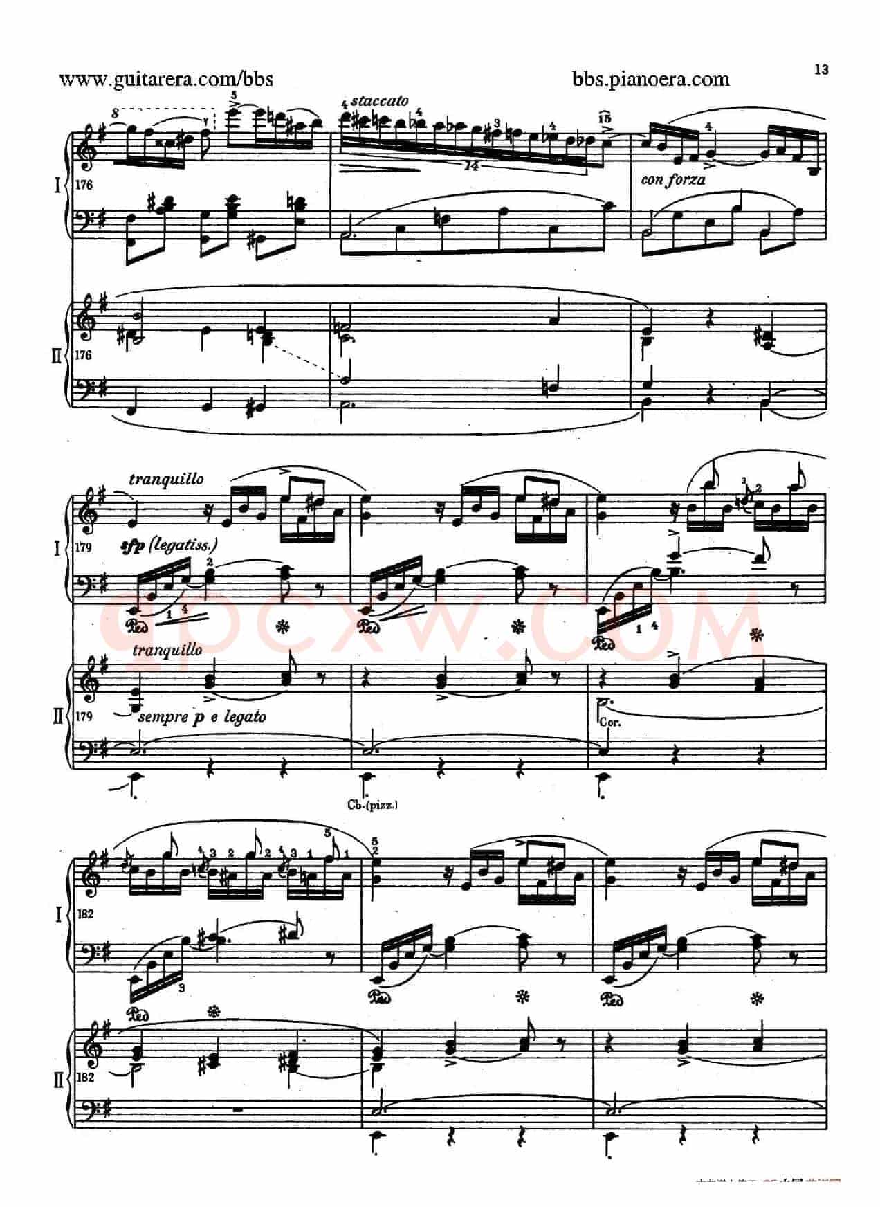 e小调第一钢琴协奏曲 Op.11(双钢琴版·第一乐章)