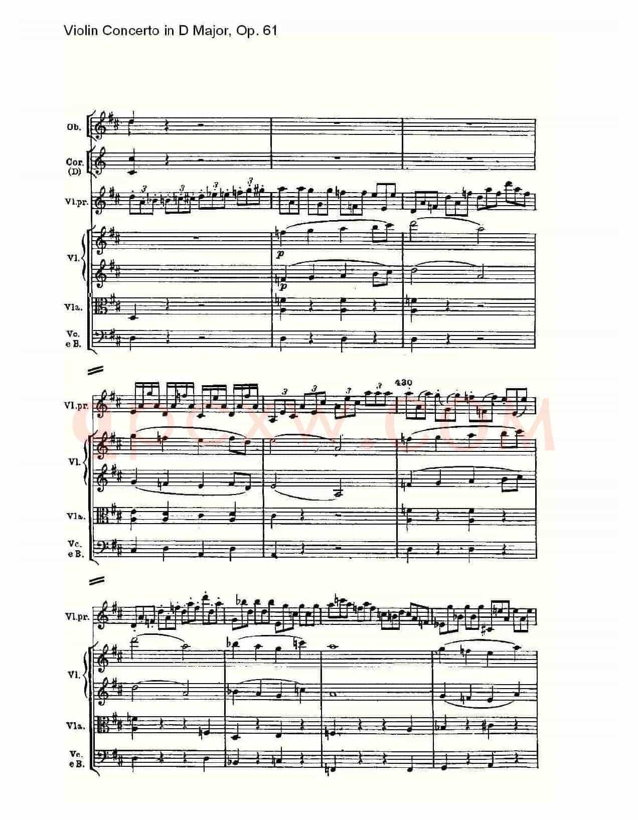 D大调小提琴协奏曲 Op.61第一乐章（二）