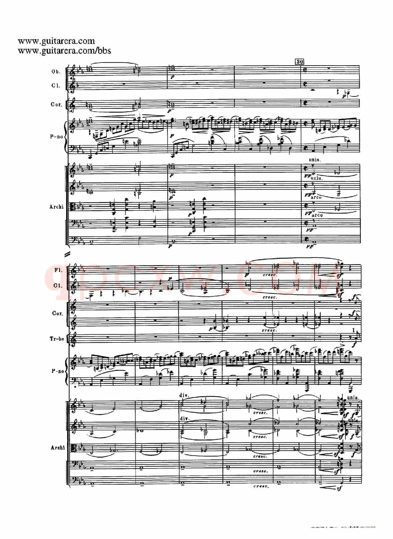 c小调第二钢琴协奏曲 Op.18（第三乐章总谱P1——12）