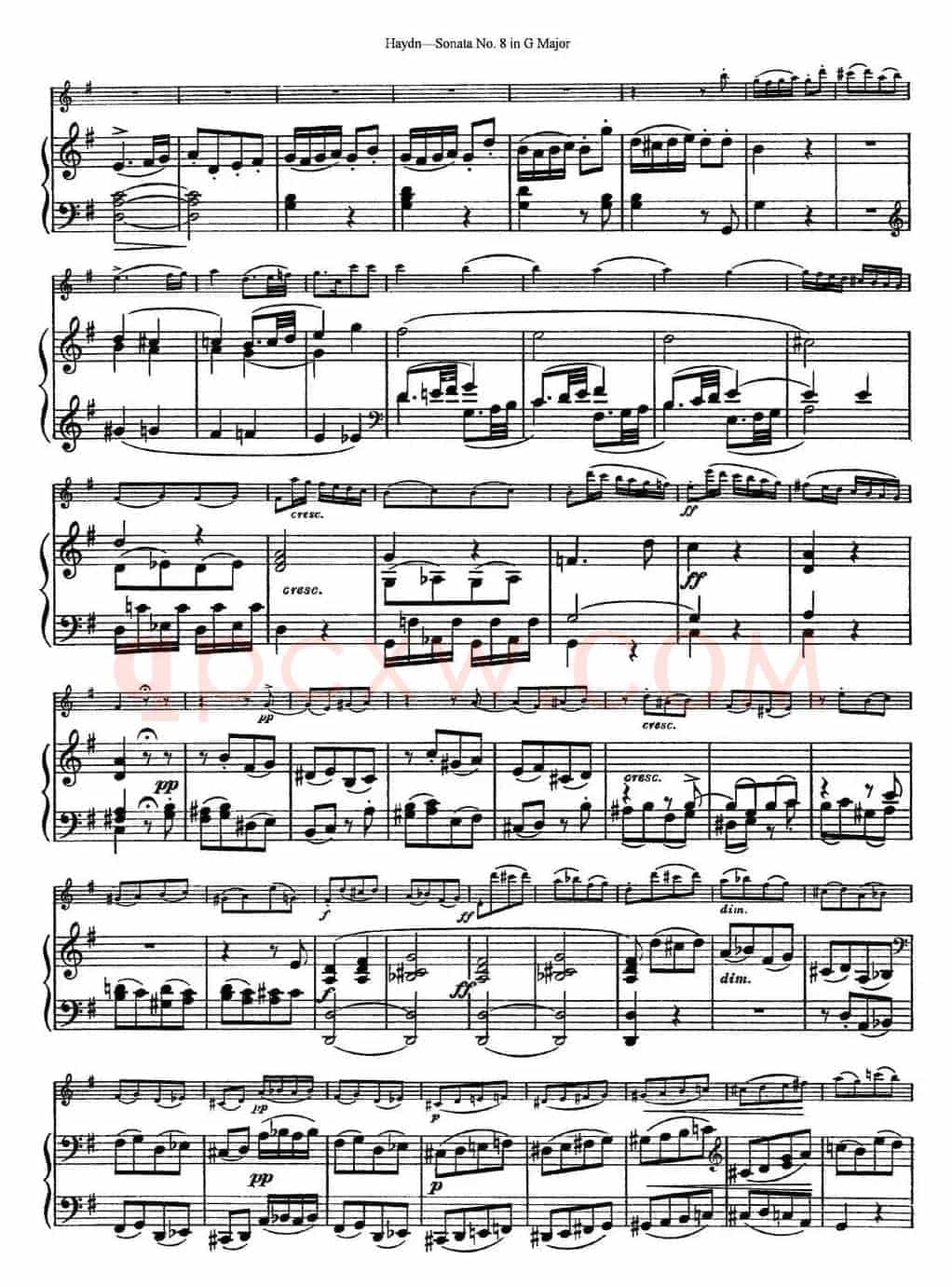 Violin Sonata No.8 in G Major（小提琴+钢琴伴奏）