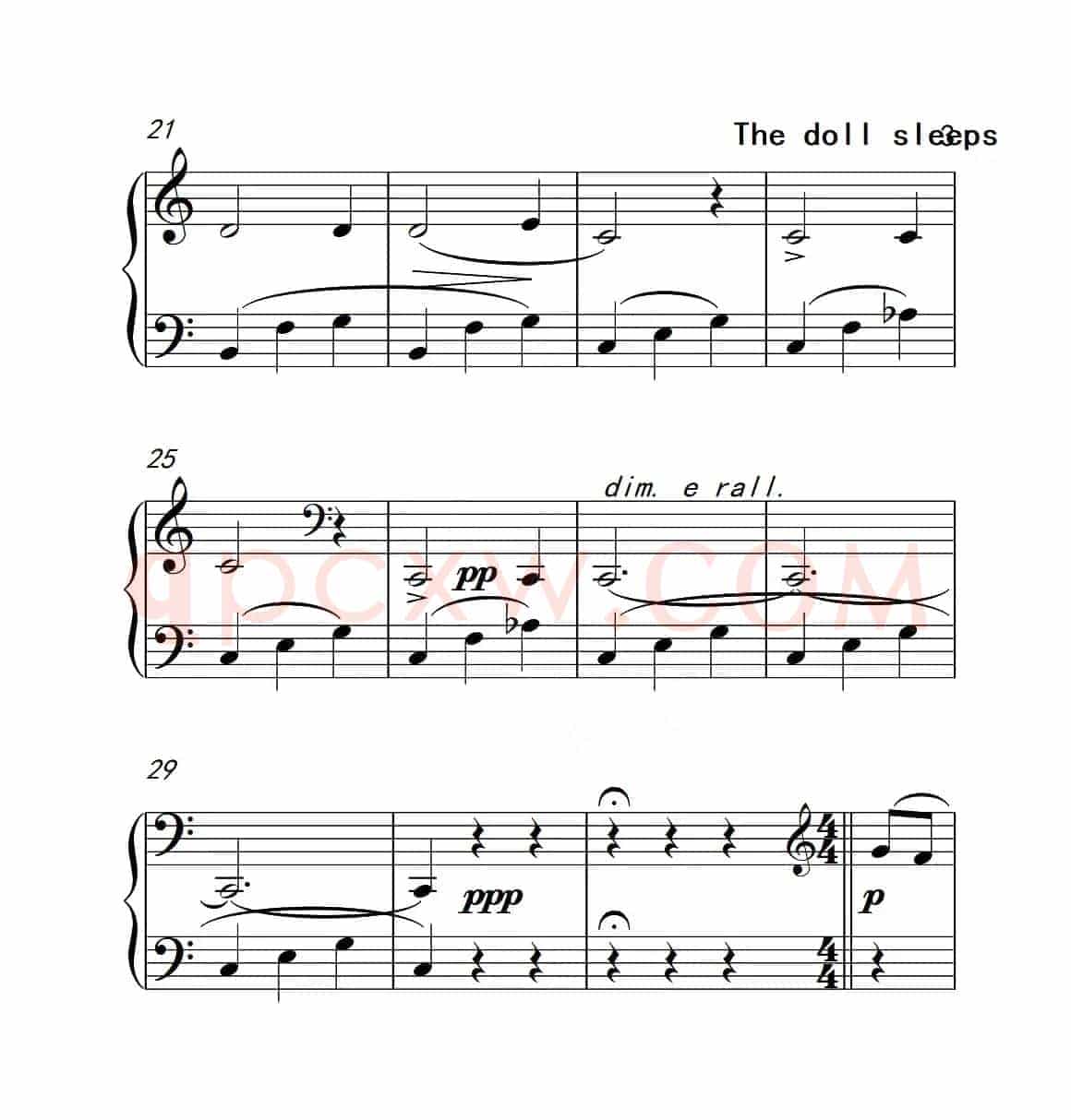 第四级B组 洋娃娃的梦（中国音乐学院钢琴考级作品1~6级）