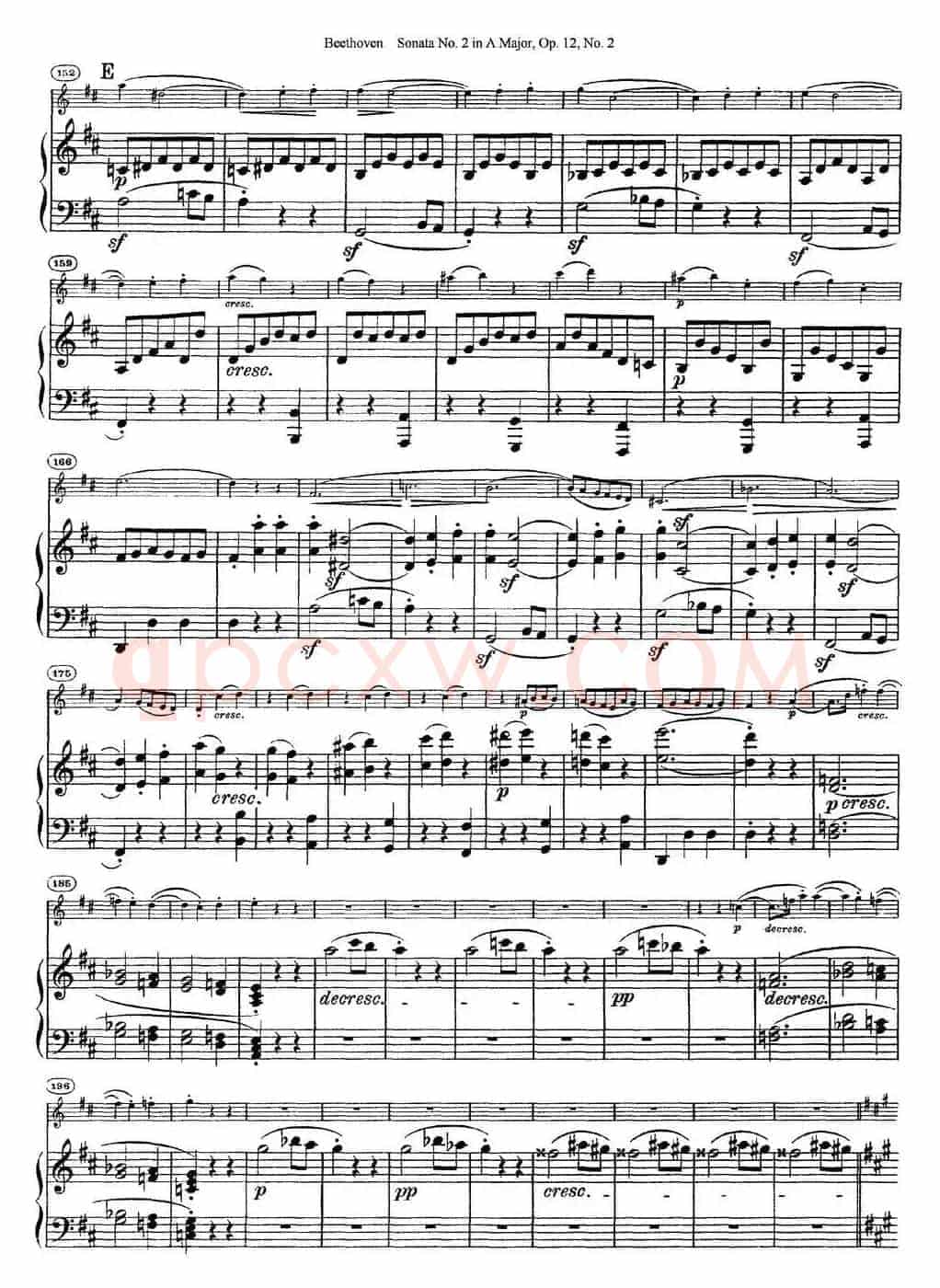 Violin Sonata No.2 in A Major Op.12 No.2（小提琴+钢琴伴奏）