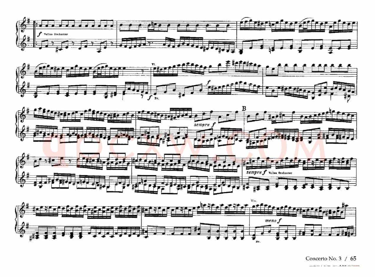Brandenburg Concerto No.3 in G Major BWV.1048（G大调第三勃兰登堡协奏曲·四手联弹版）