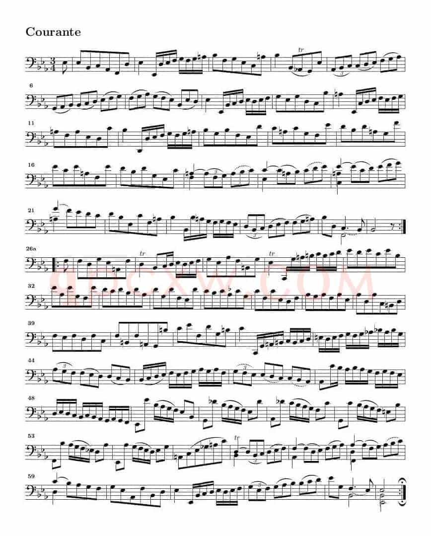 巴赫无伴奏大提琴练习曲之四