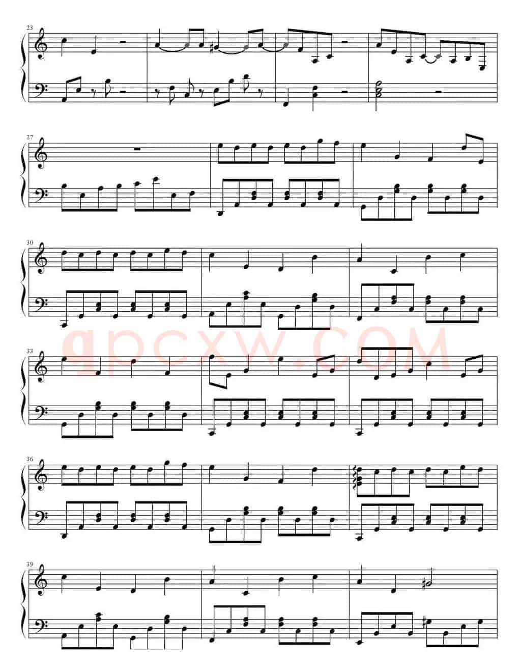 《胜女的代价》插曲（悲怆奏鸣曲第三乐章慢板）
