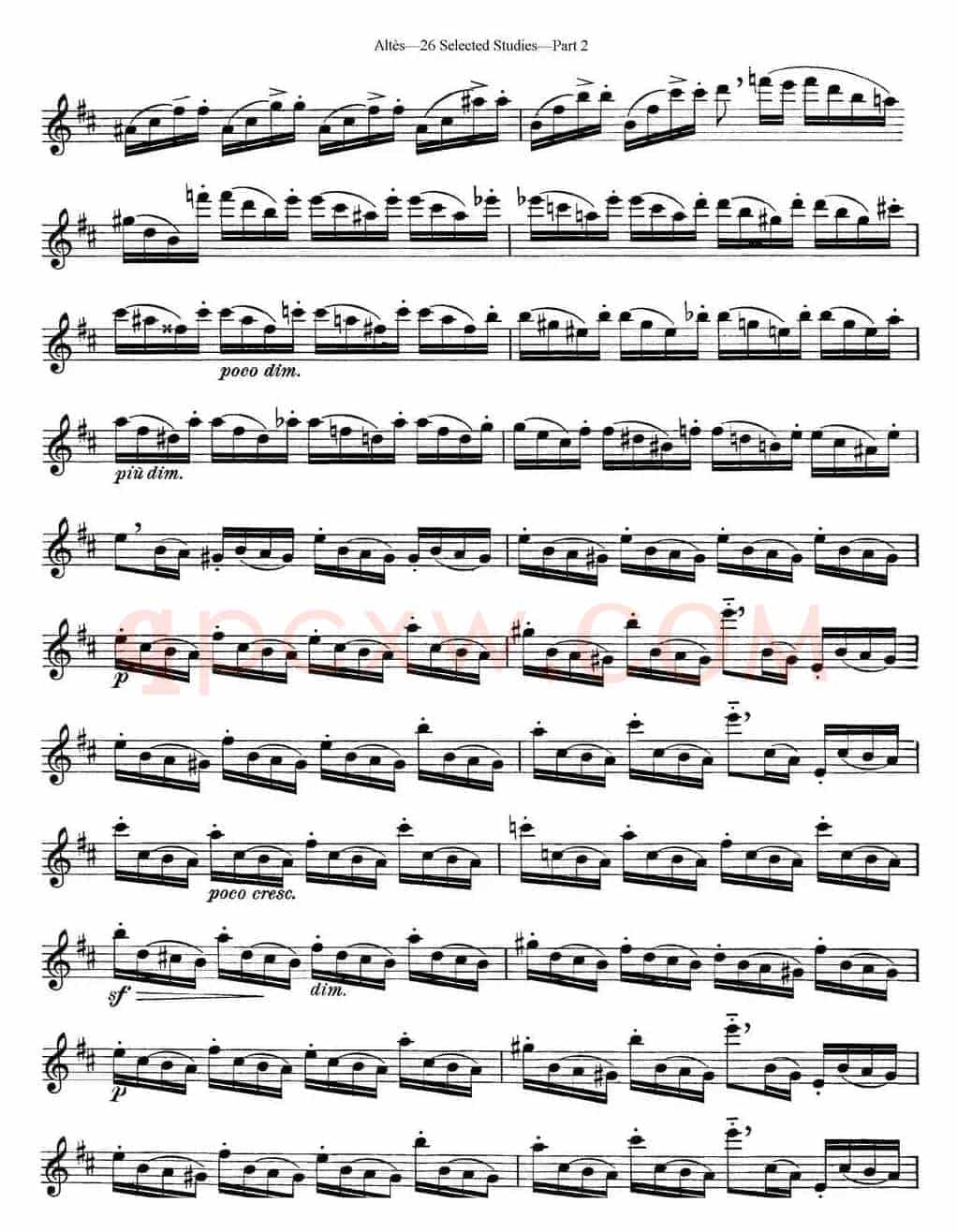 阿尔泰斯26首精选长笛练习曲（NO.21）
