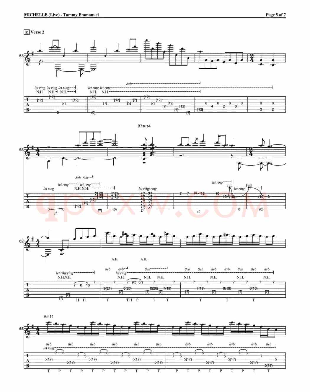 tommy emmanuel：michelle （live）（指弹吉他）