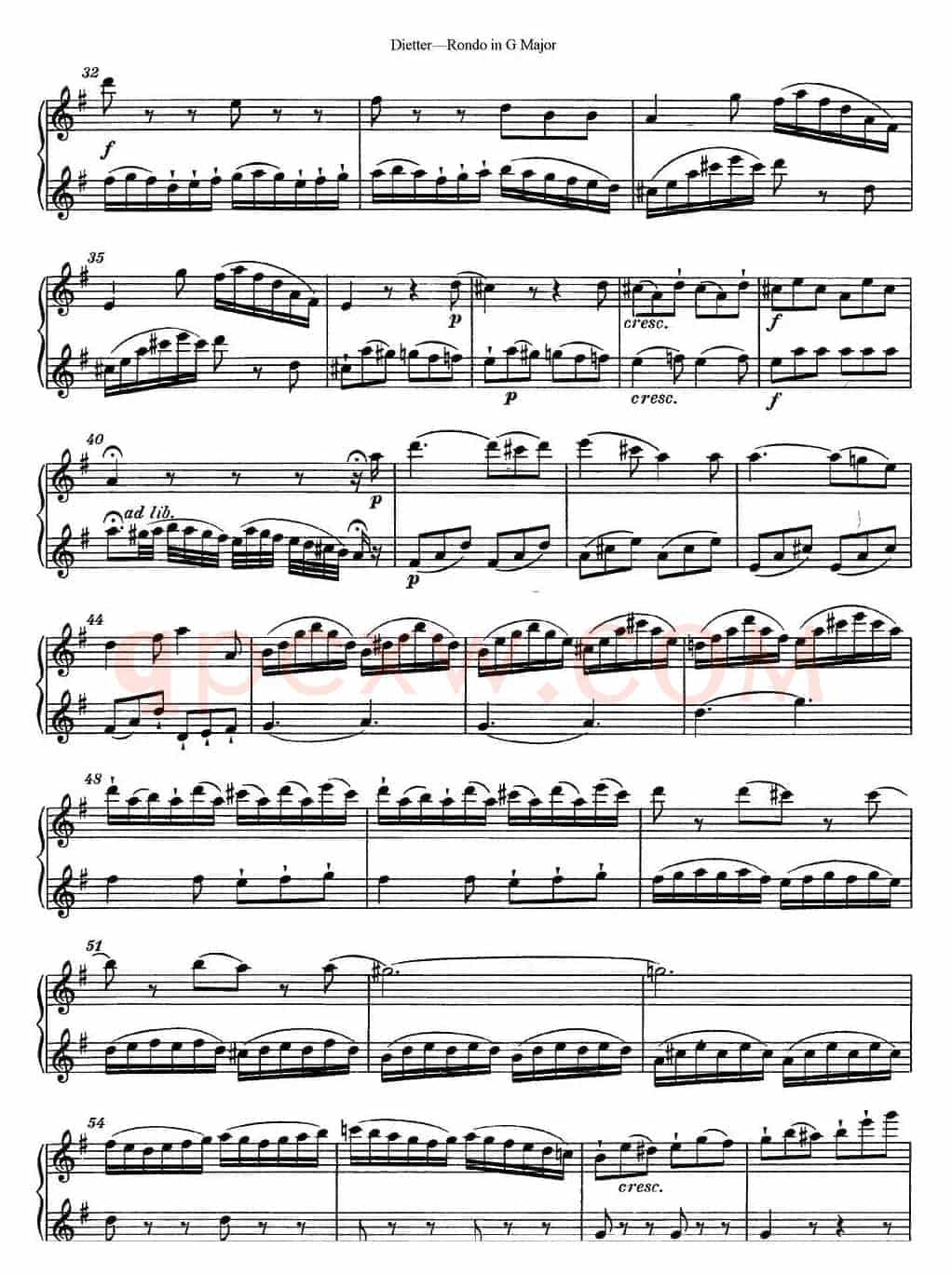 迪埃特长笛二重奏G大调回旋曲（Rondo in G Major ）