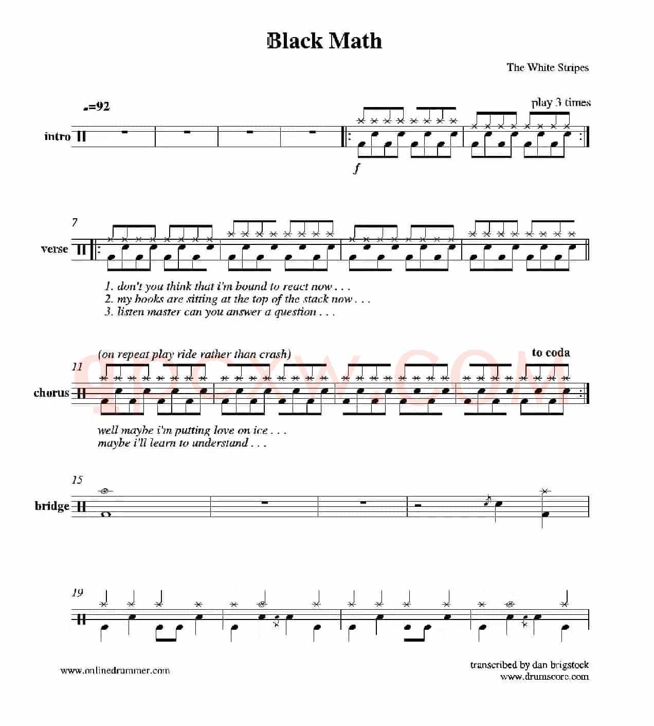 Black Math（鼓谱）