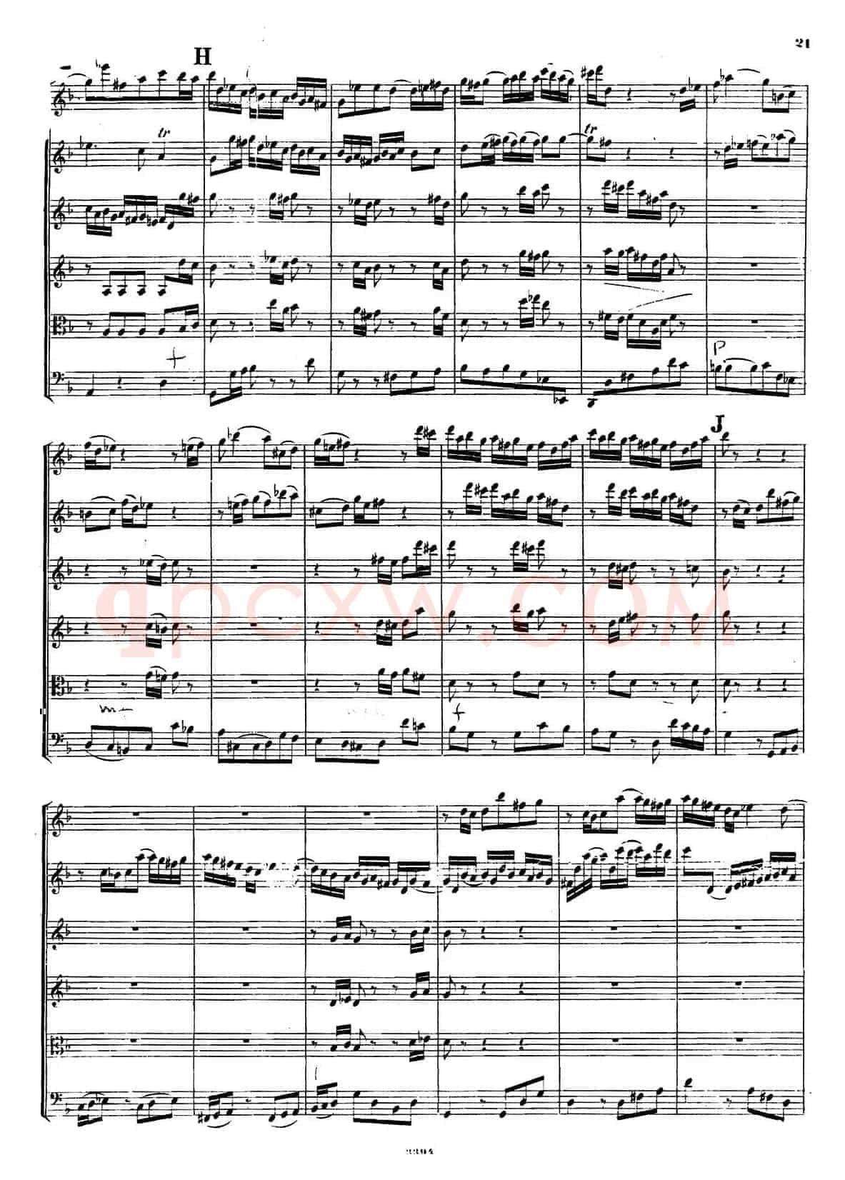 CONCERTO A DUE VIOLINI.（巴赫D小调二重协奏曲总谱）