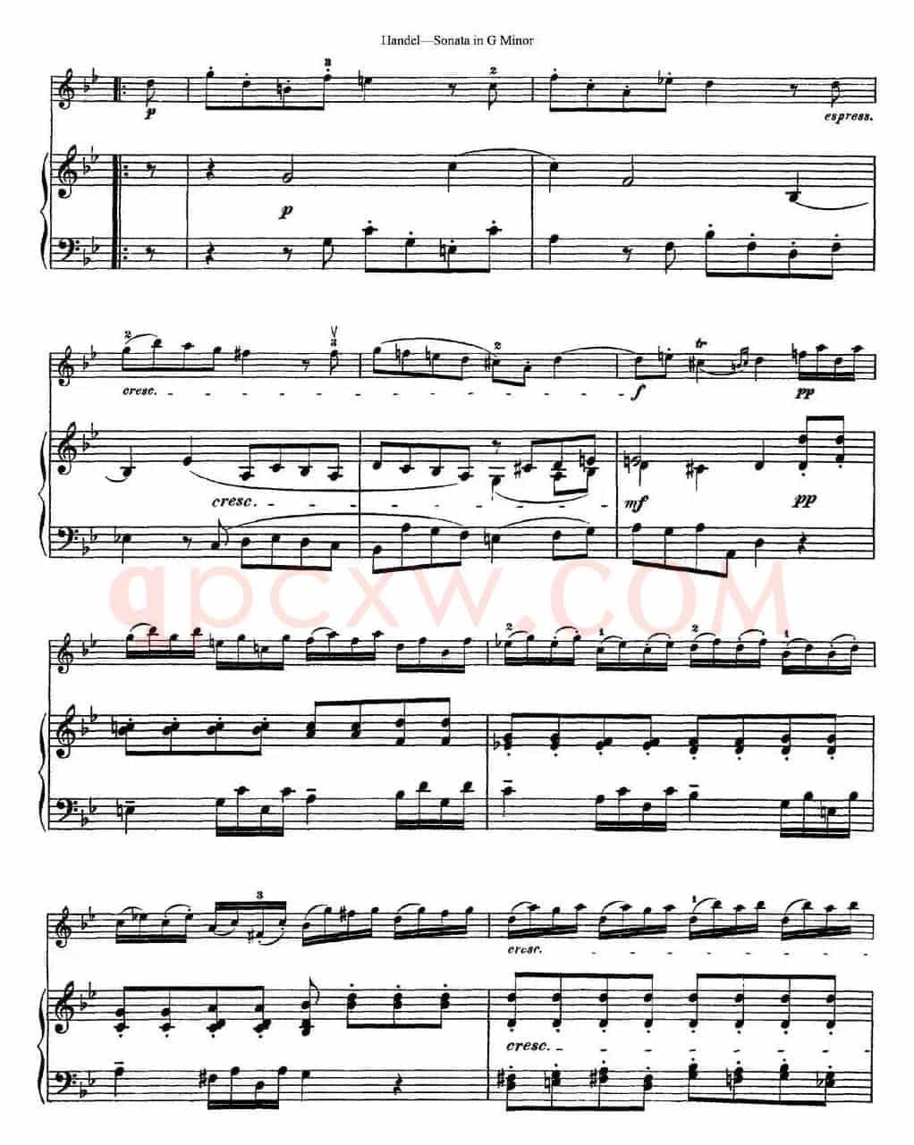 Violin Sonata No.2 in G minor（小提琴+钢琴伴奏）