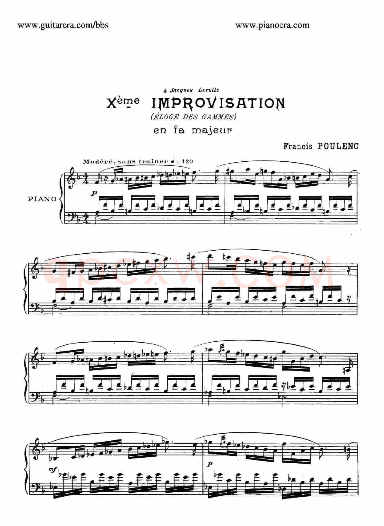 15 Improvisations(15首即兴曲·Ⅹ)