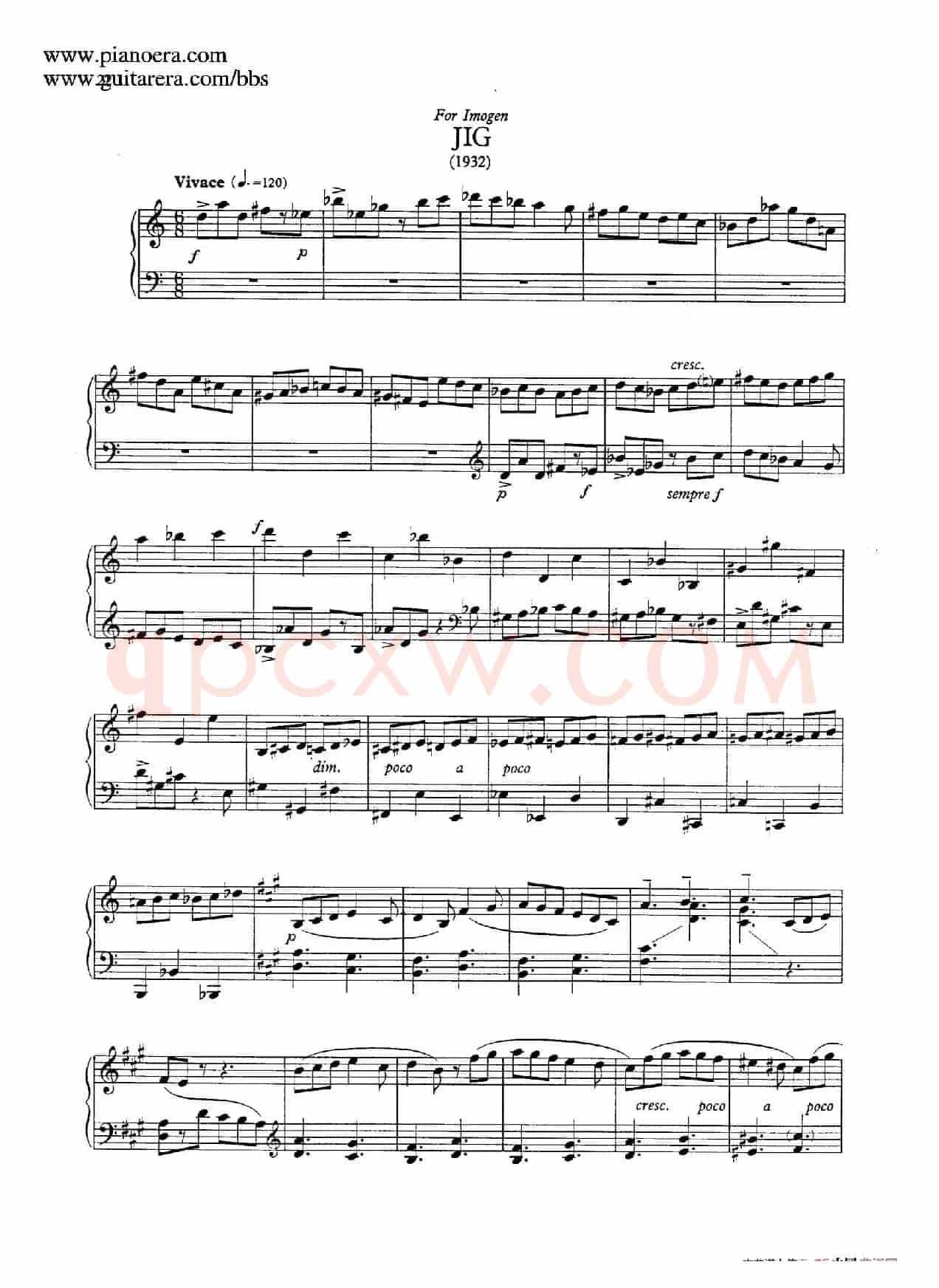 Two Pieces for Piano H.179(2首钢琴作品)