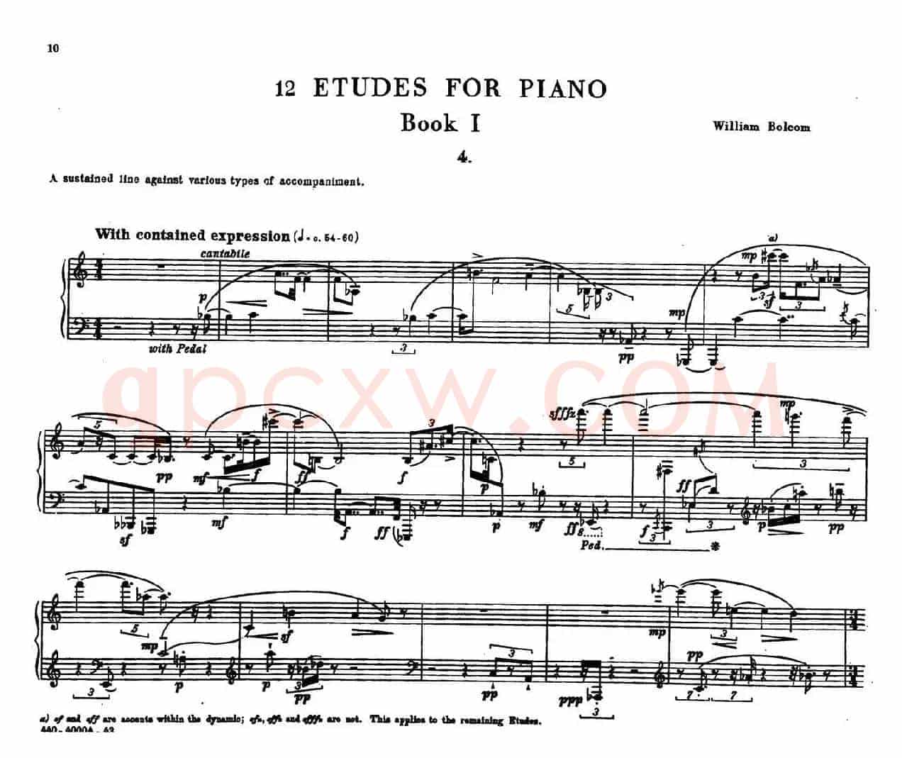 12 Etudes for Piano（博尔科姆12首钢琴练习曲·4）