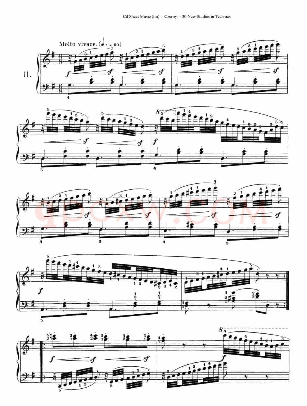 Czerny - 30 New Studies - 11（车尔尼Op849 - 30首练习曲）