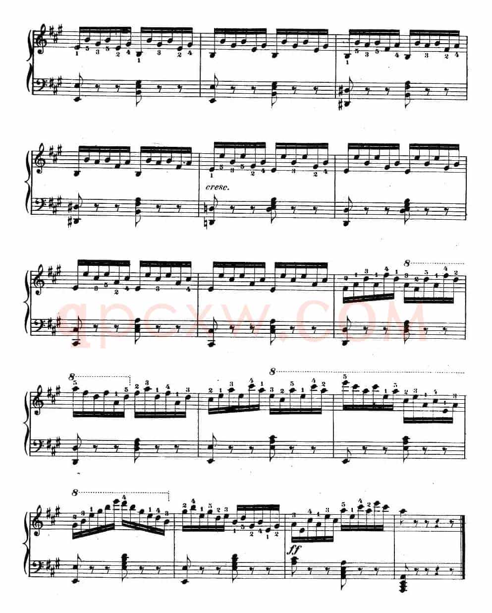 《车尔尼钢琴手指灵巧初步练习曲》OP.636-15