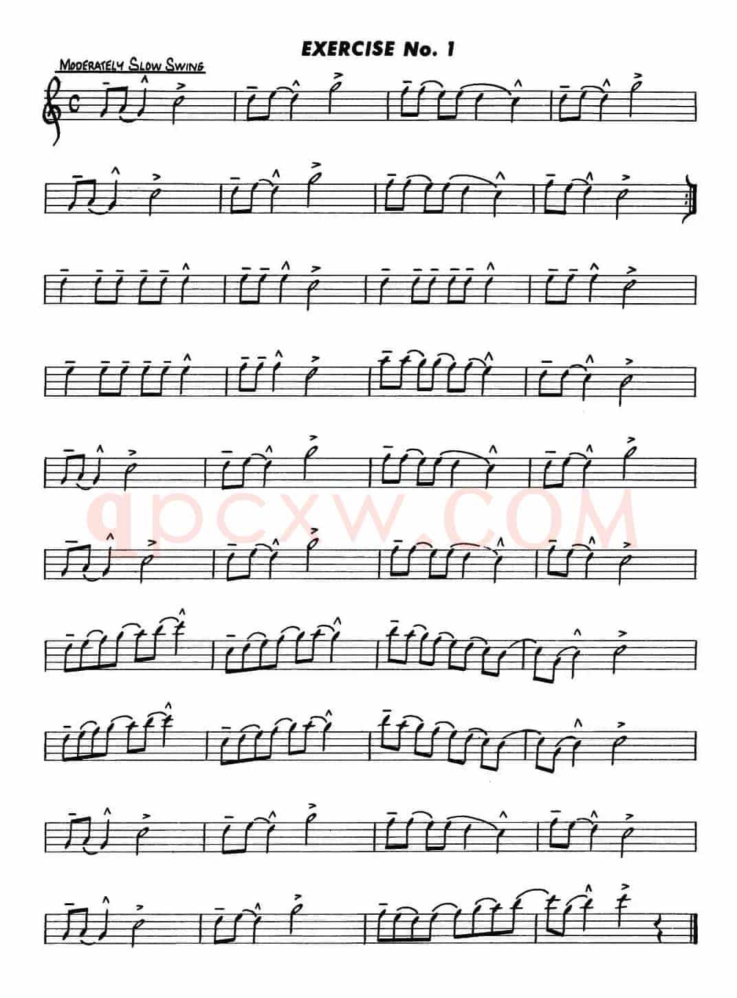 Basic Jazz Conception for saxophone（EXERCISE No.1）