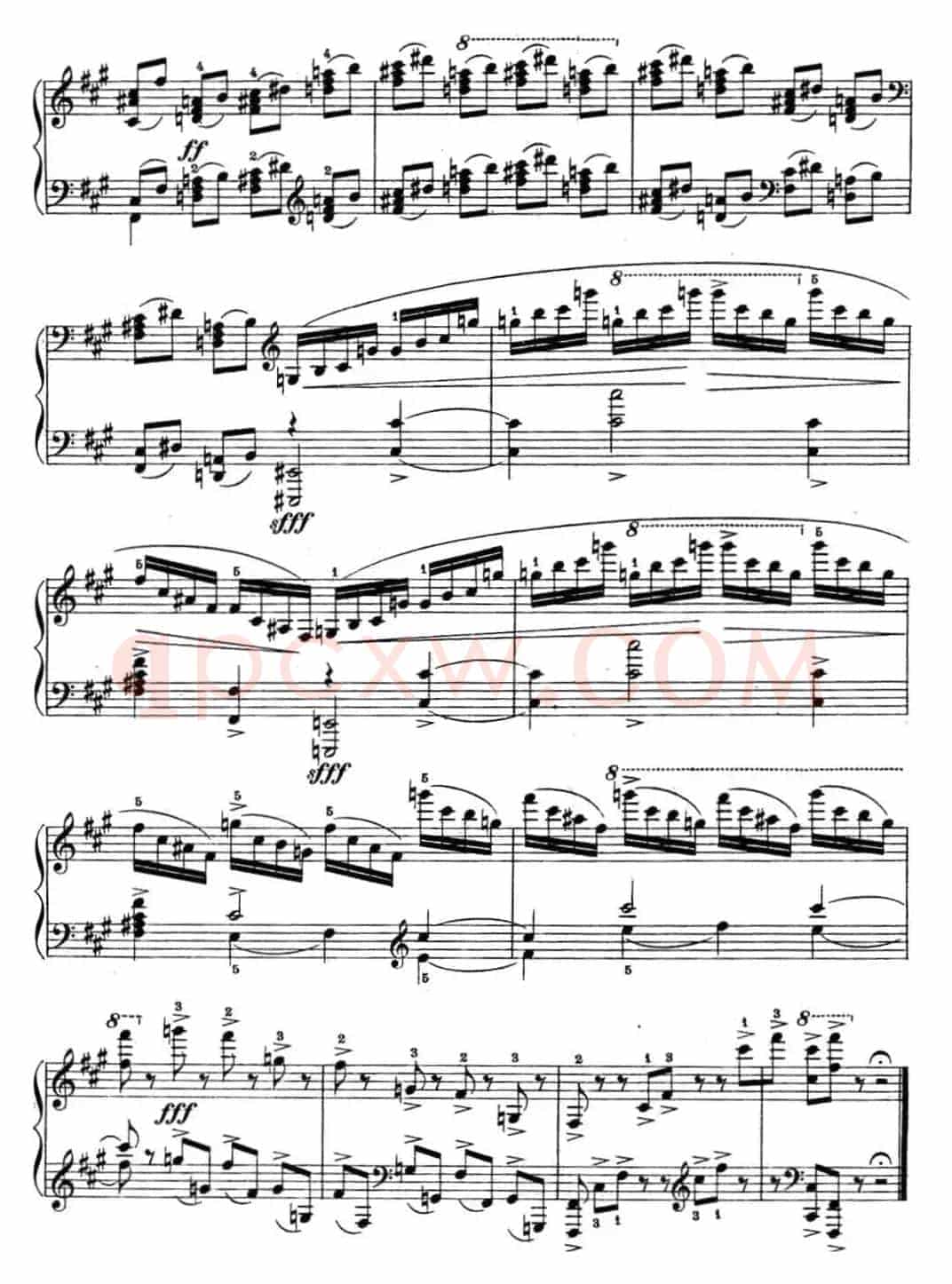 拉赫玛尼诺夫 幻想小品集 Op.3 No.4 小丑 升f小调
