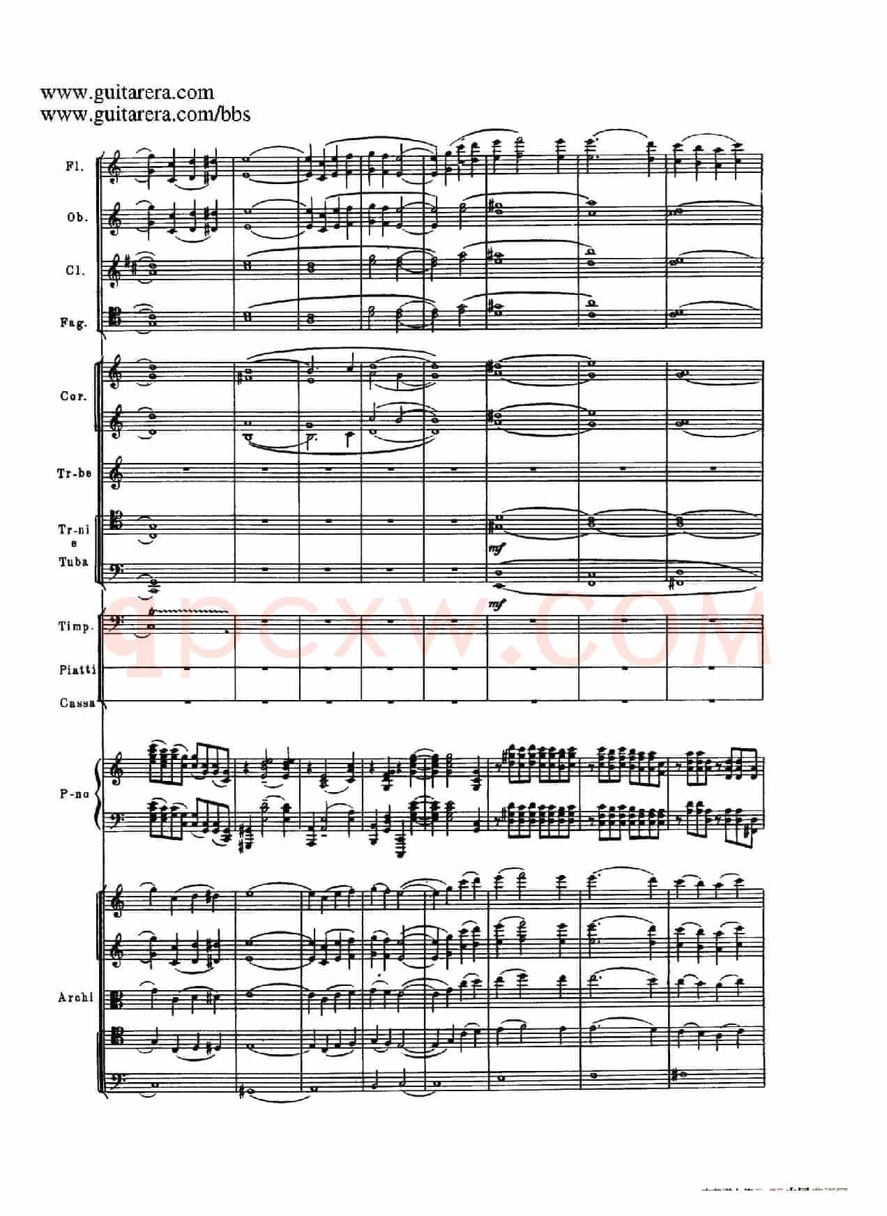 c小调第二钢琴协奏曲 Op.18（第三乐章总谱P25——37）