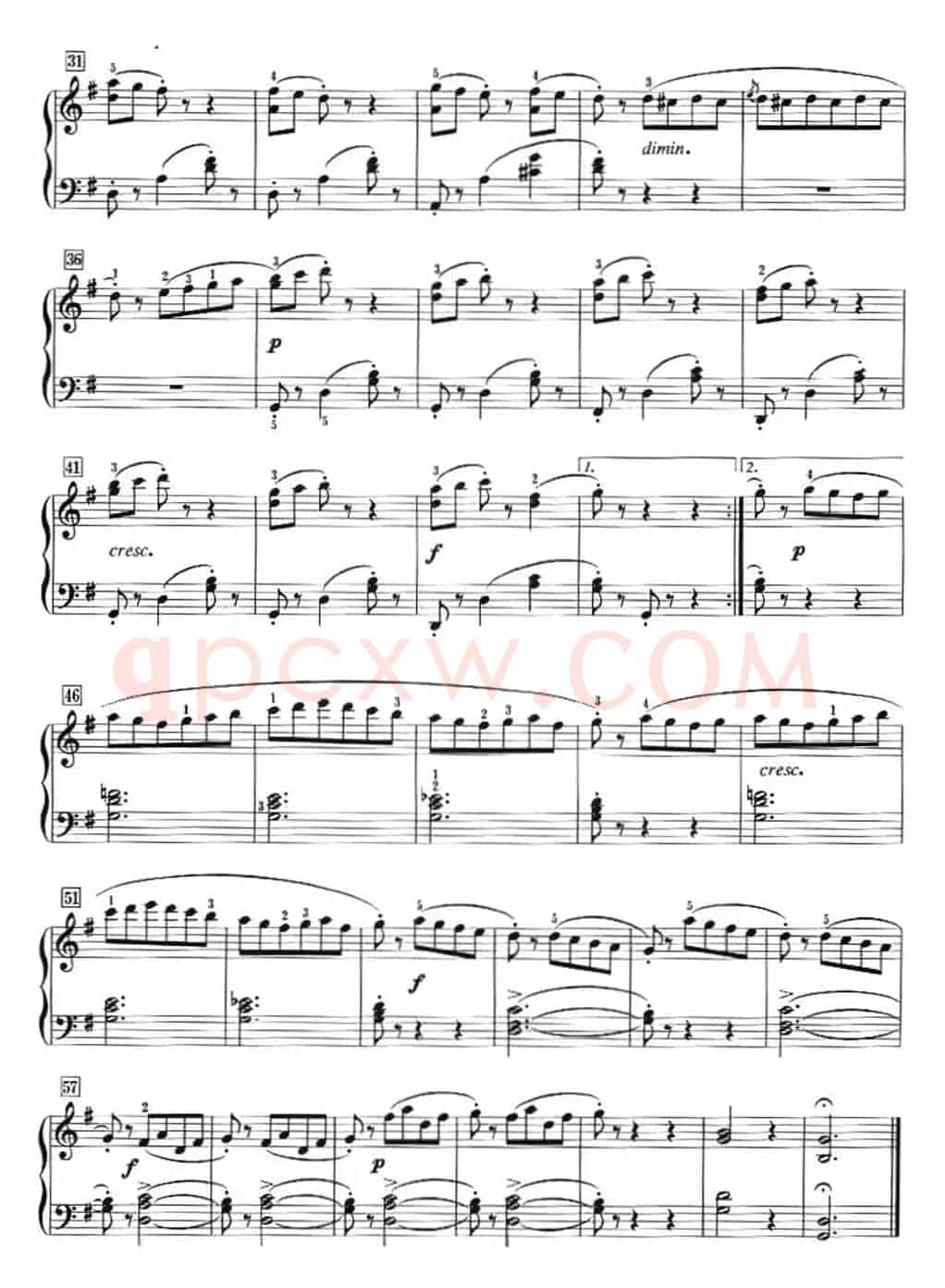 50首莱蒙钢琴练习曲 作品37（NO.13）