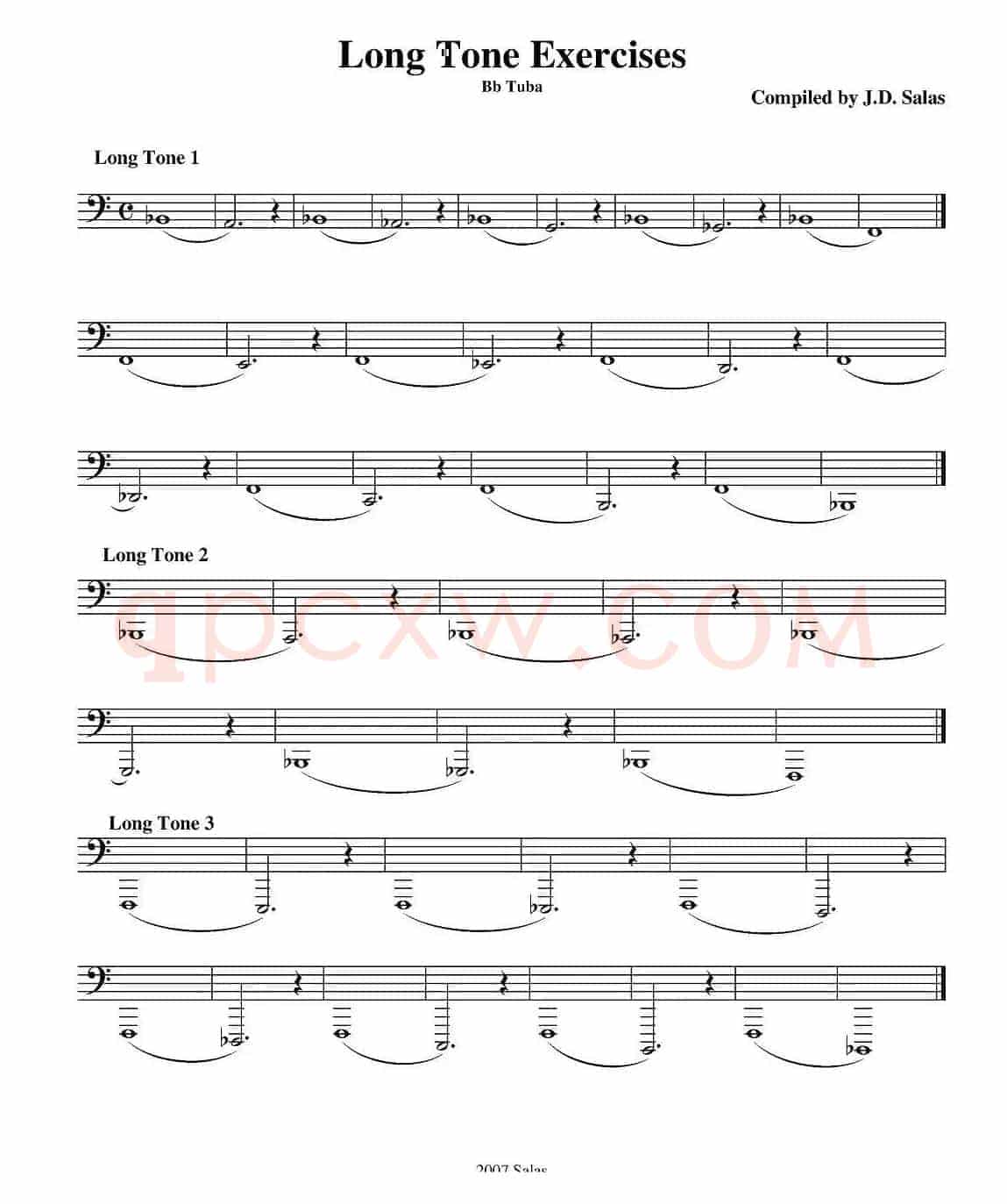 Long Tone Exercises-Bb Tuba（大号练习教材选曲）