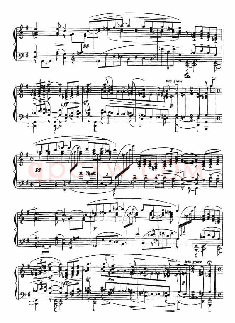 现代钢琴曲：13、帕凡舞曲