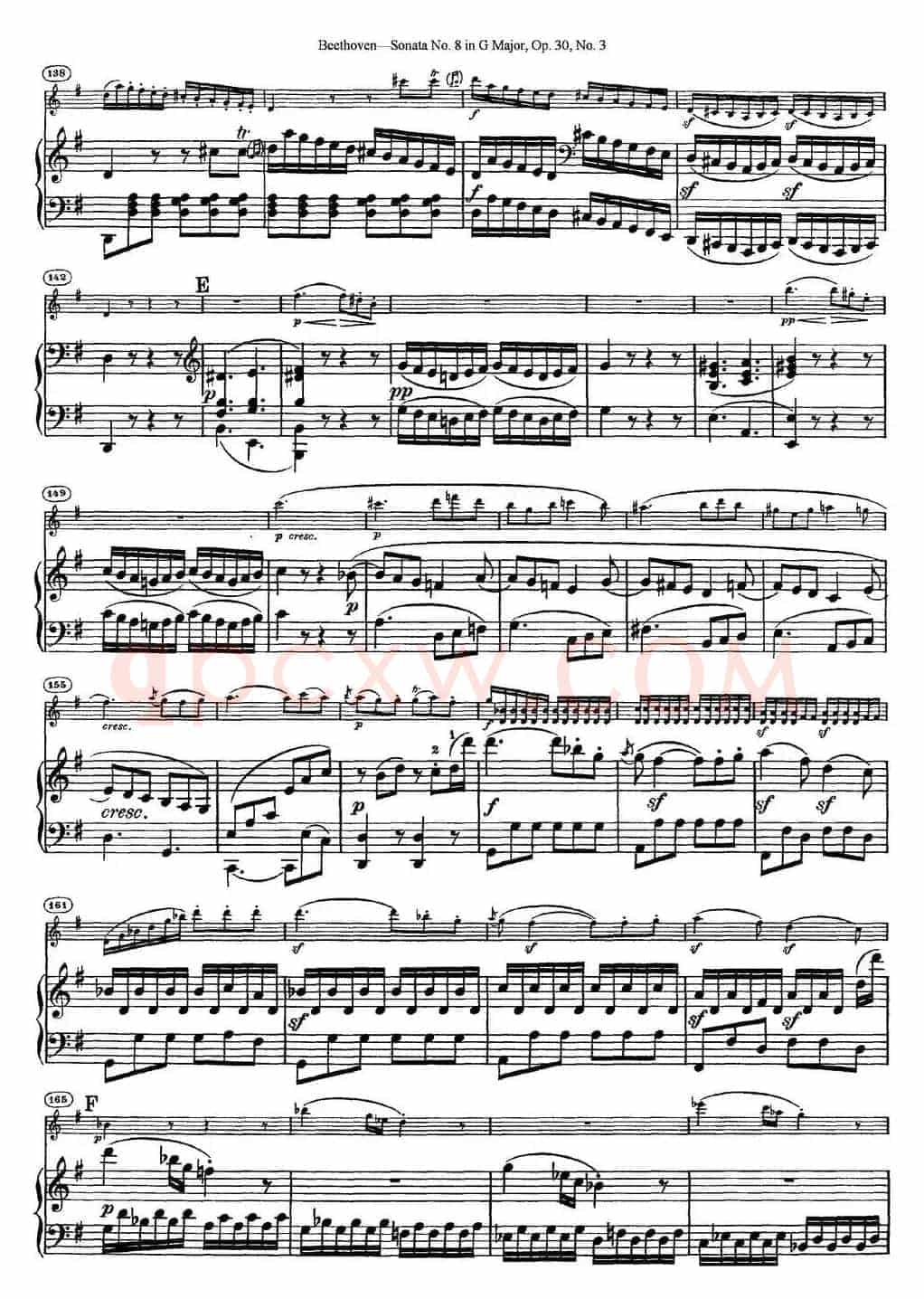 Violin Sonata No.8 in G Major Op.30 No.3（小提琴+钢琴伴奏）
