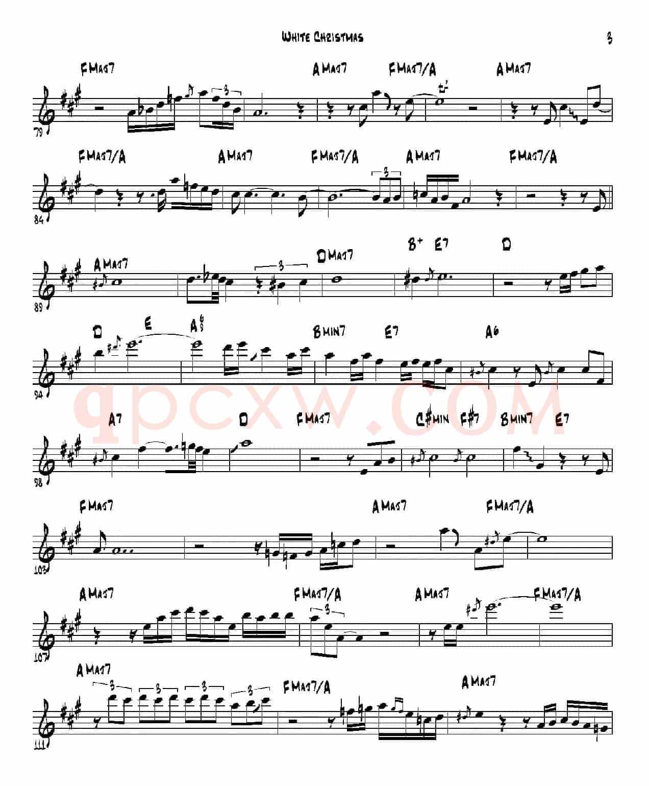 White Christmas（中音萨克斯）