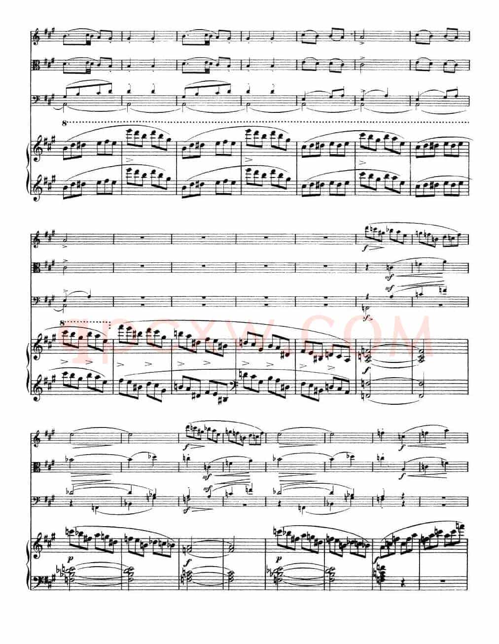 A大调鳟鱼五重奏（P41—50）（弦乐+钢琴）
