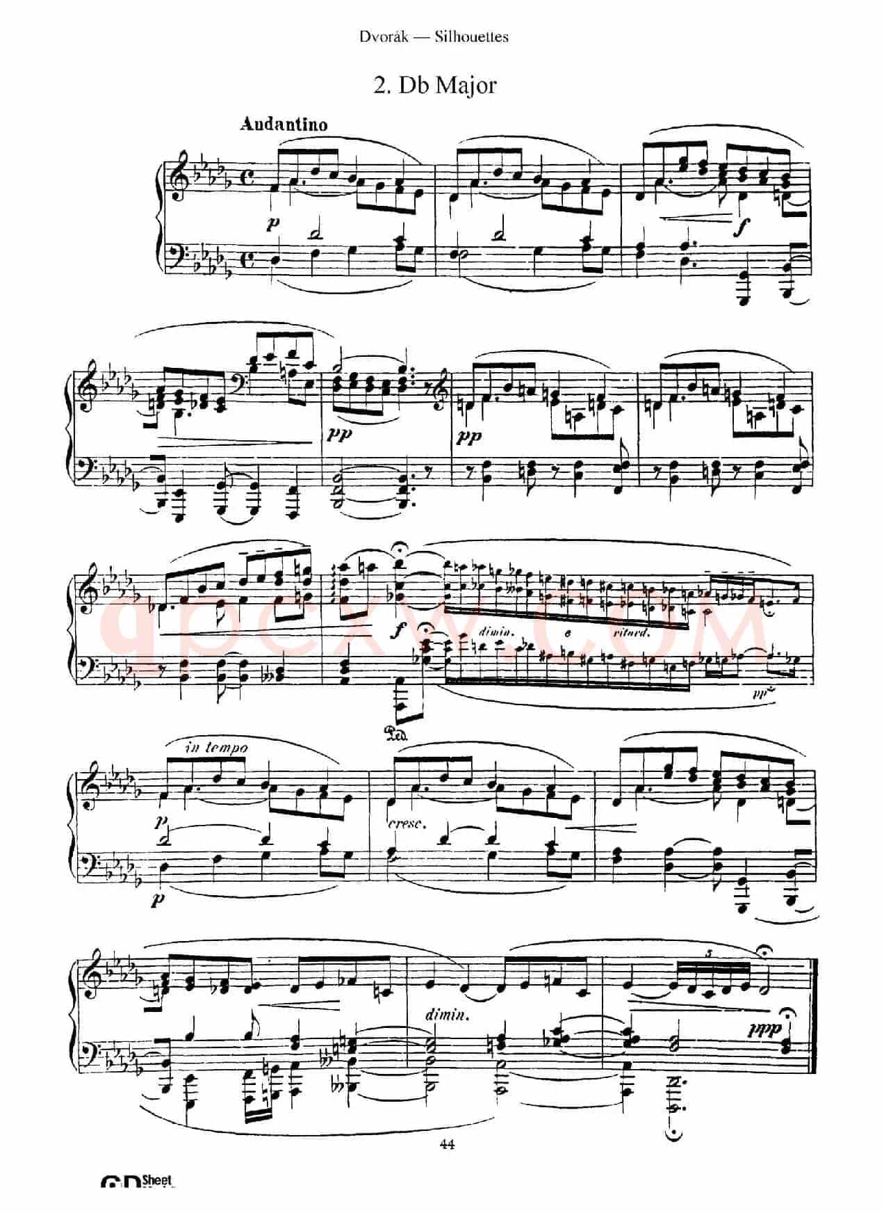 12 Silhouettes Op.8（12首剪影·2）