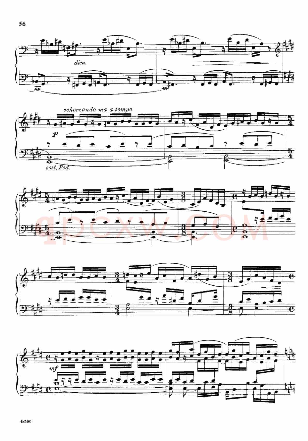 降e小调钢琴奏鸣曲 Op.26 v.4