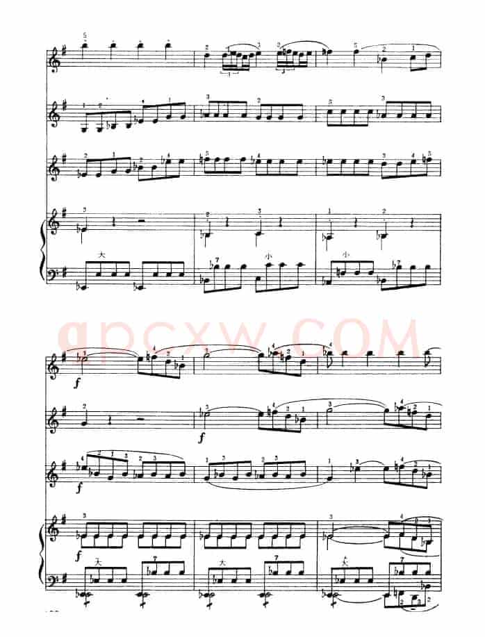 G大调弦乐小夜曲（第四乐章）（四重奏）