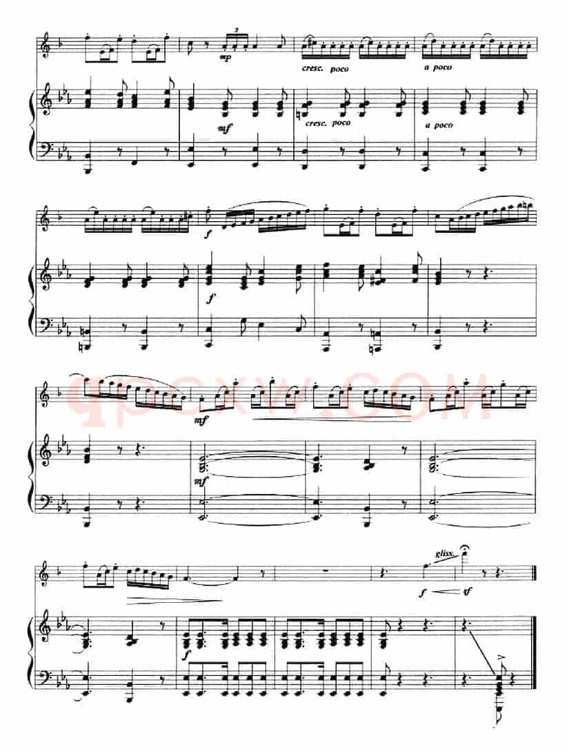 变奏曲（意大利民歌主题、小号+钢琴伴奏）