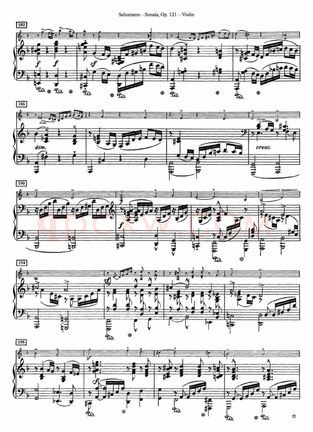 Violin Sonata Op.121（小提琴+钢琴伴奏）