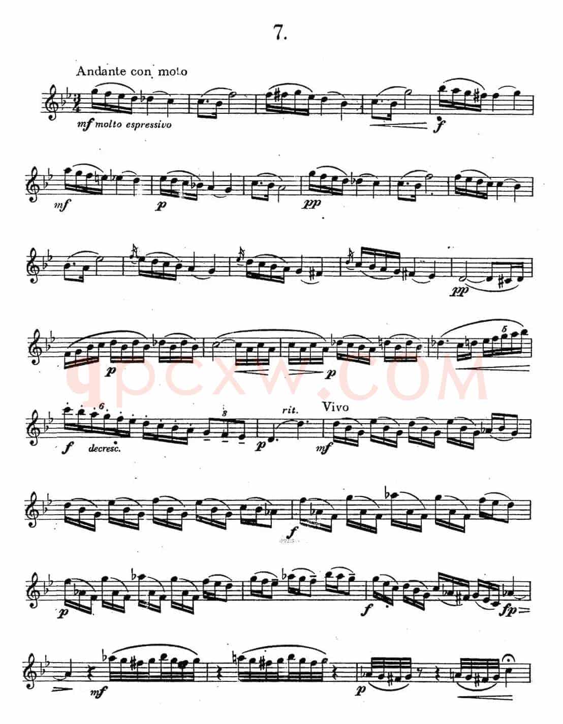奇特克-萨克斯练习曲之七（ETUDY PRO SAXOPHON - FR ZITRK.op.3）