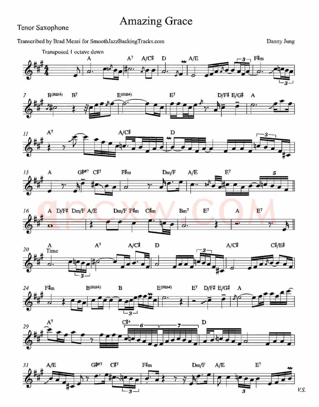 Amazing Grace （次中音萨克斯）