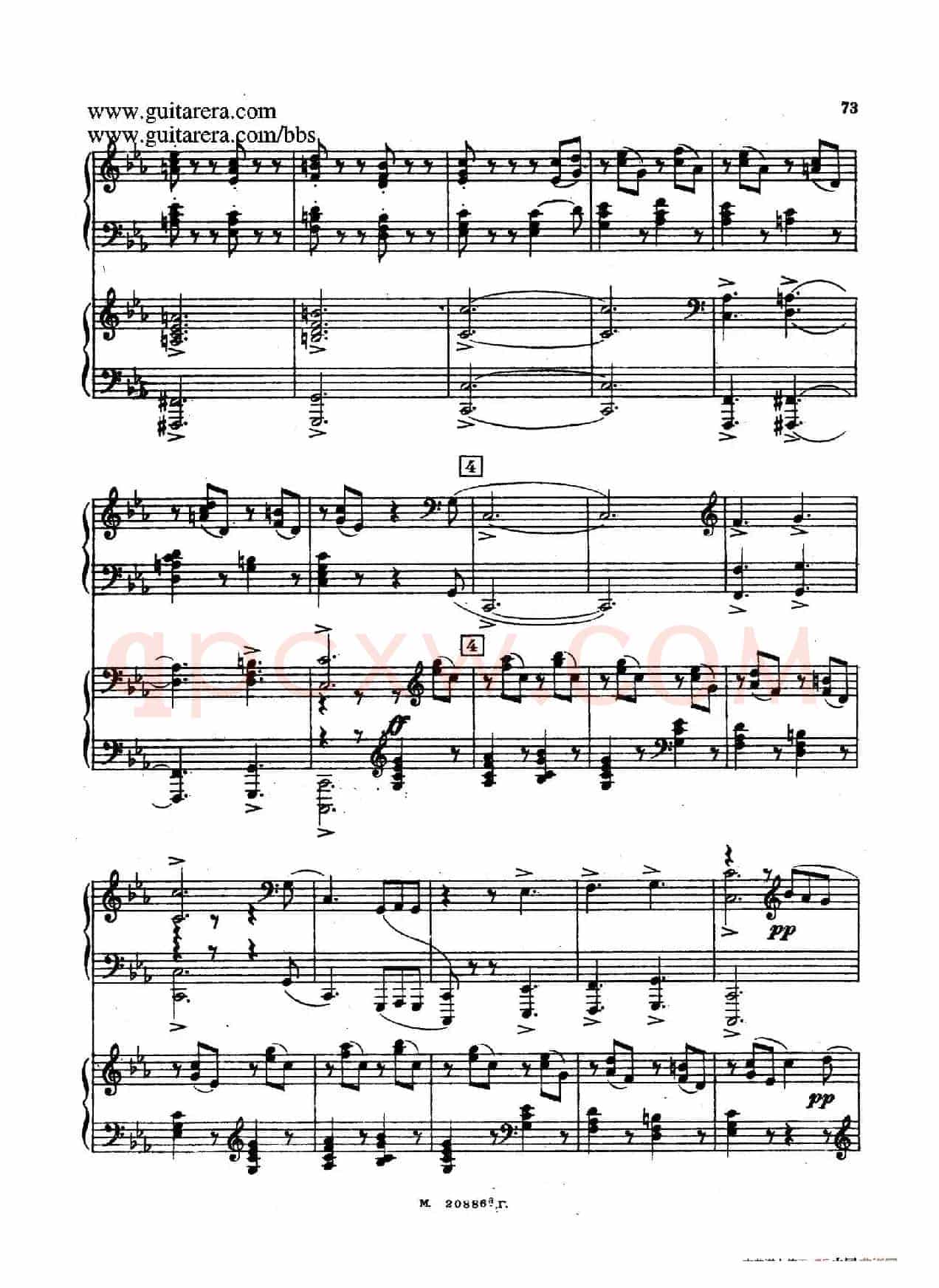 第二双钢琴组曲 Suite for Two Pianos No.2 Op.17(4. 塔兰泰拉舞曲 Tarantella)