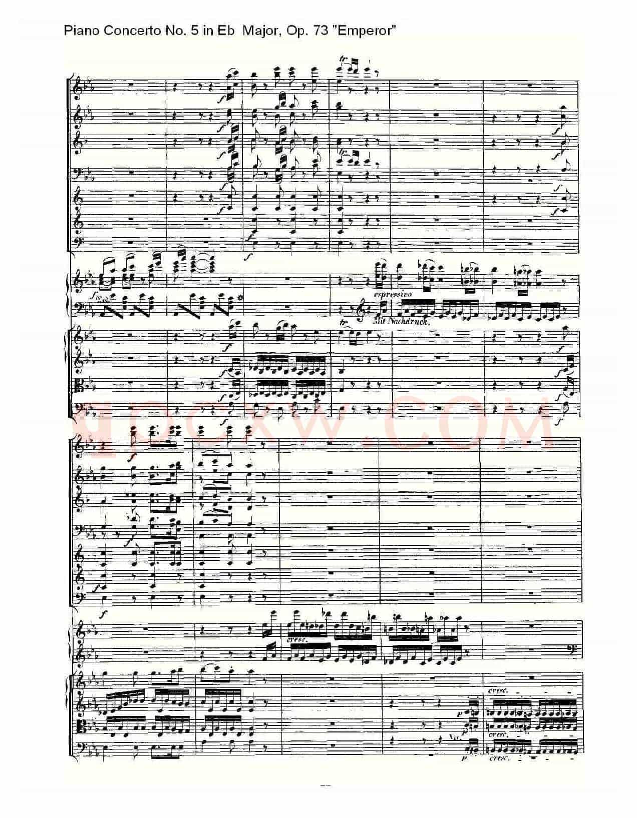 Eb大调钢琴第五协奏曲 Op.73“皇帝”第三乐章