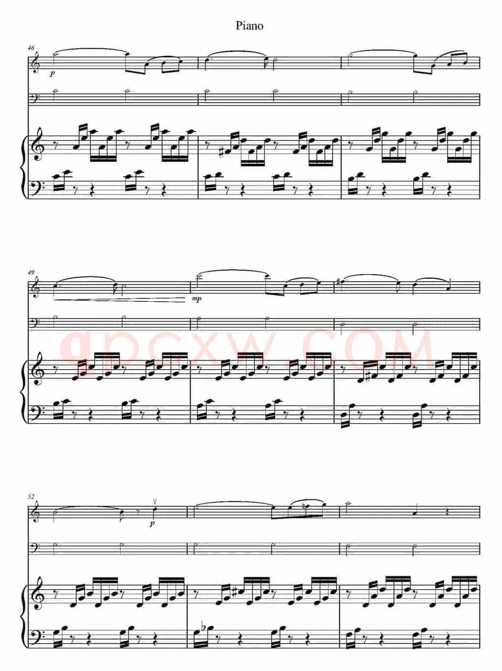 Ave Maria（小提琴+大提琴+钢琴伴奏）