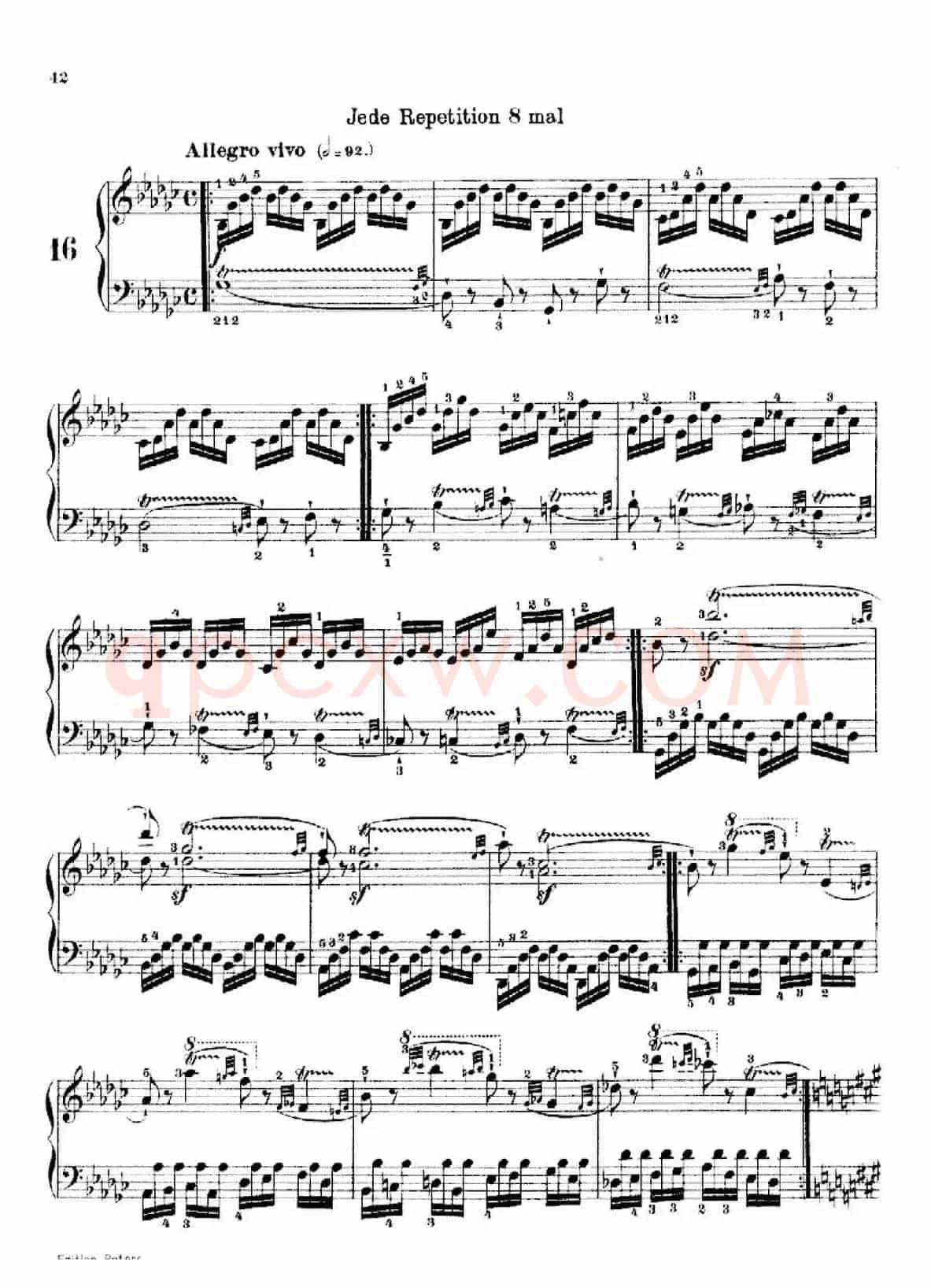 School of the Virtuoso Op.365（60首钢琴高级练习曲·16）