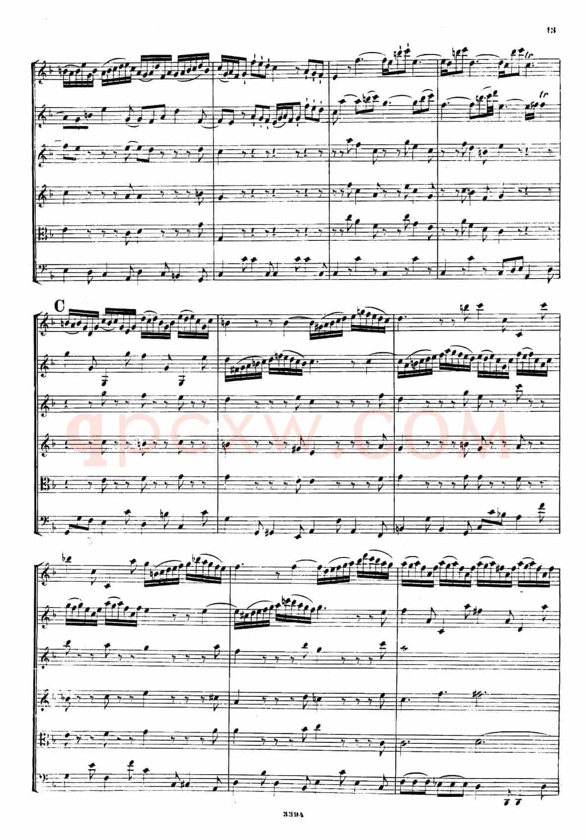 CONCERTO A DUE VIOLINI.（巴赫D小调二重协奏曲总谱）