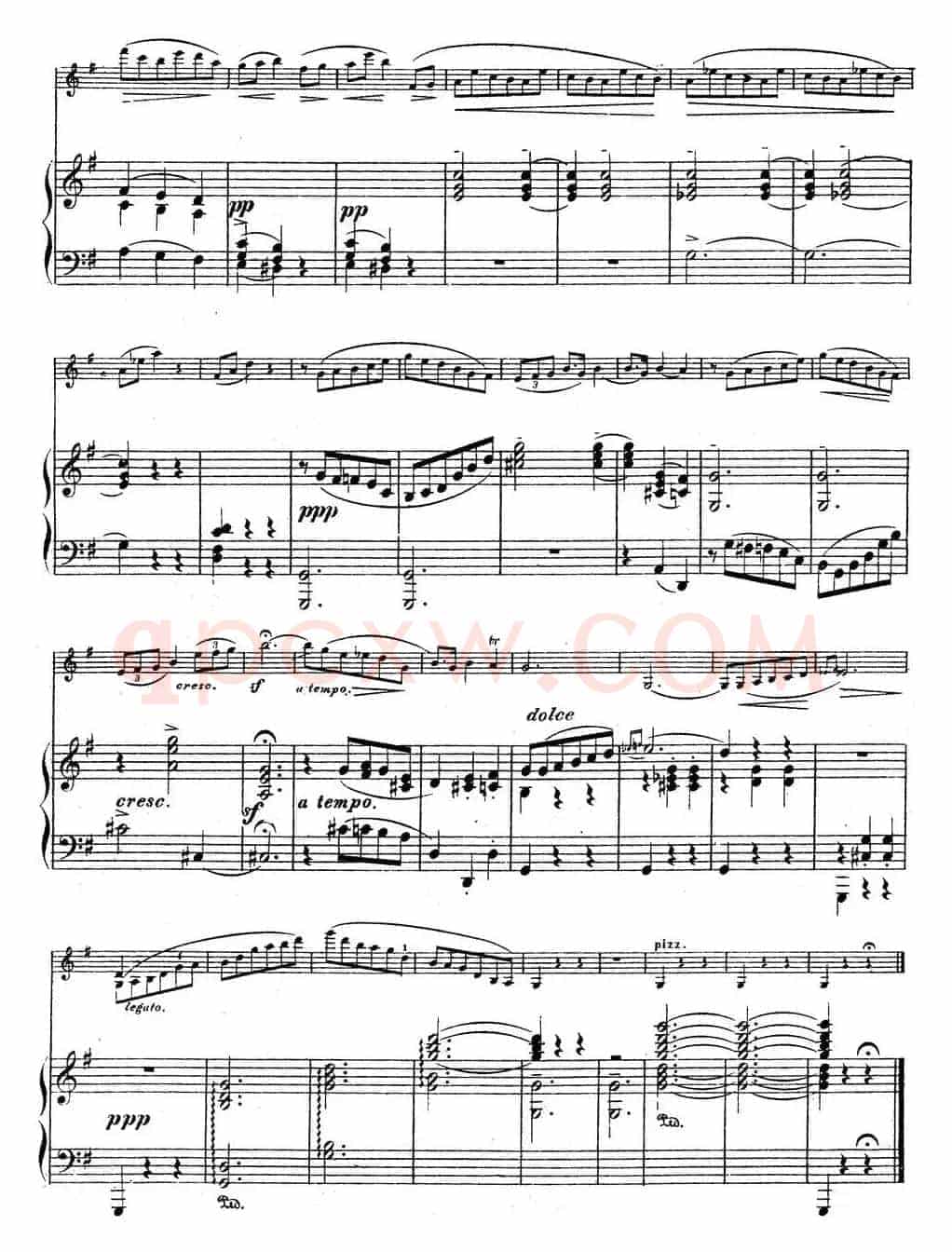 伊萨伊作品集：No.1(Dans le lointain)（小提琴+钢琴伴奏）