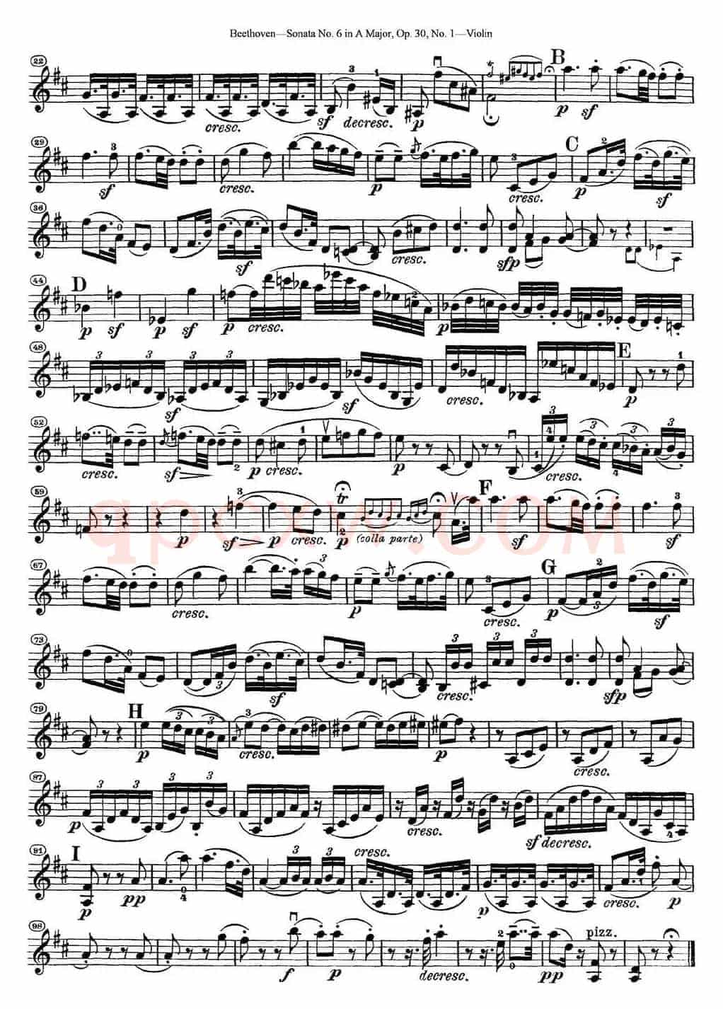 Violin Sonata No.6 in A Major Op.30 No.1