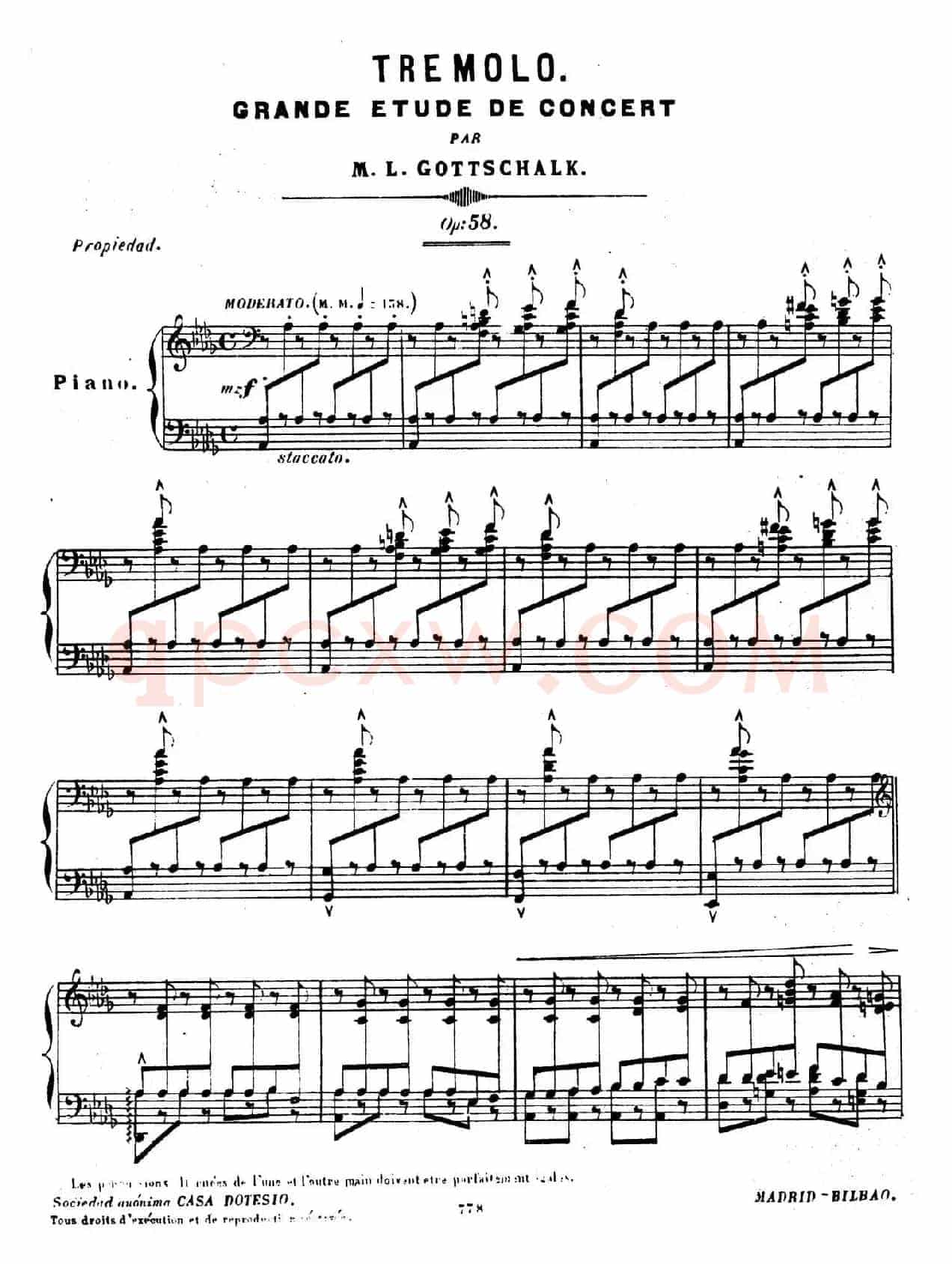 Grande Etude de Concert Tremolo Op.58(音乐会练习曲“震音”)