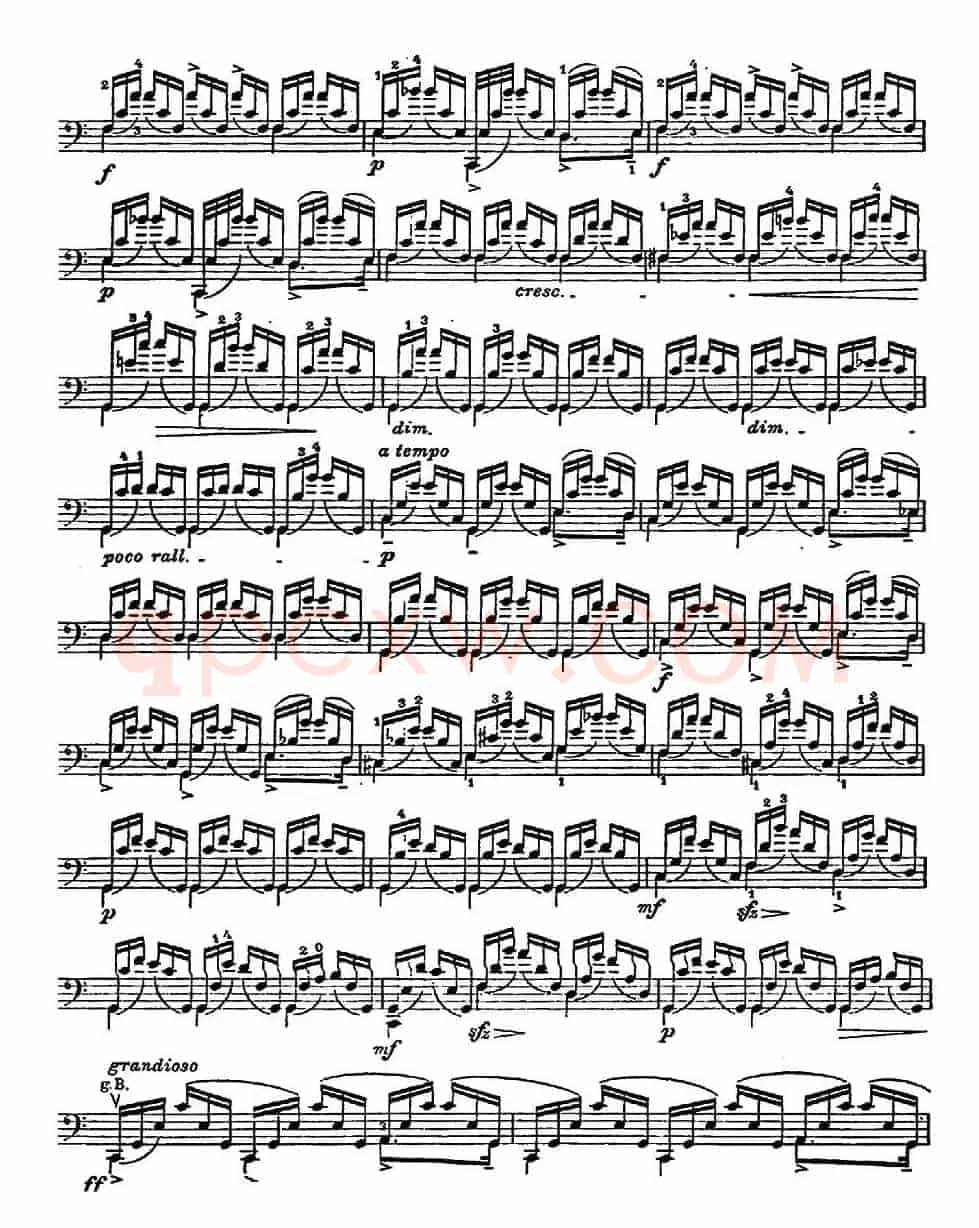 A. Piatti 12 Caprice Op.25（皮阿蒂 12首大提琴随想曲) 第七）