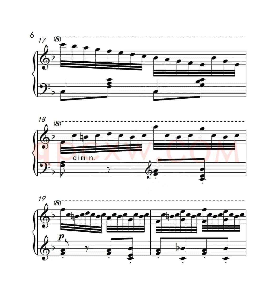 第六级B组 练习曲（中国音乐学院钢琴考级作品1~6级）