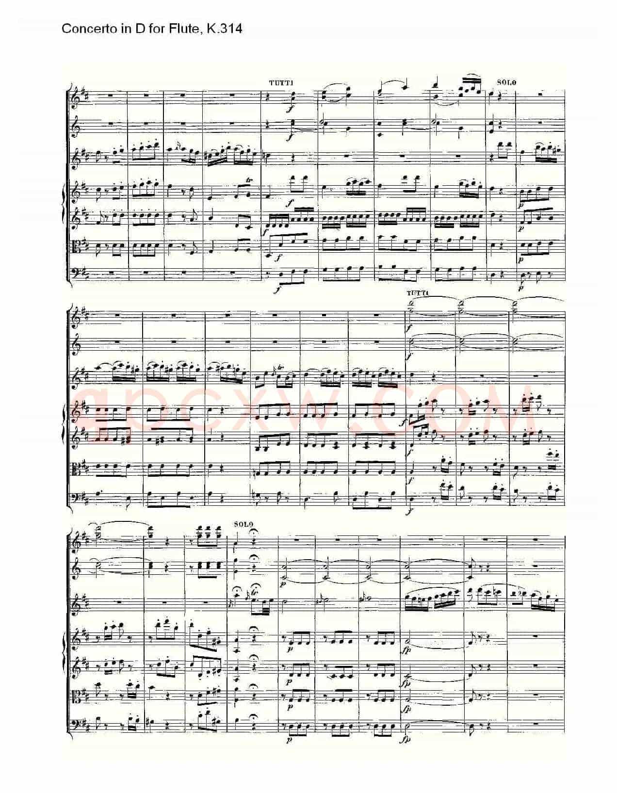 Concerto in D for Flute, K.314（D调长笛协奏曲, K.314）