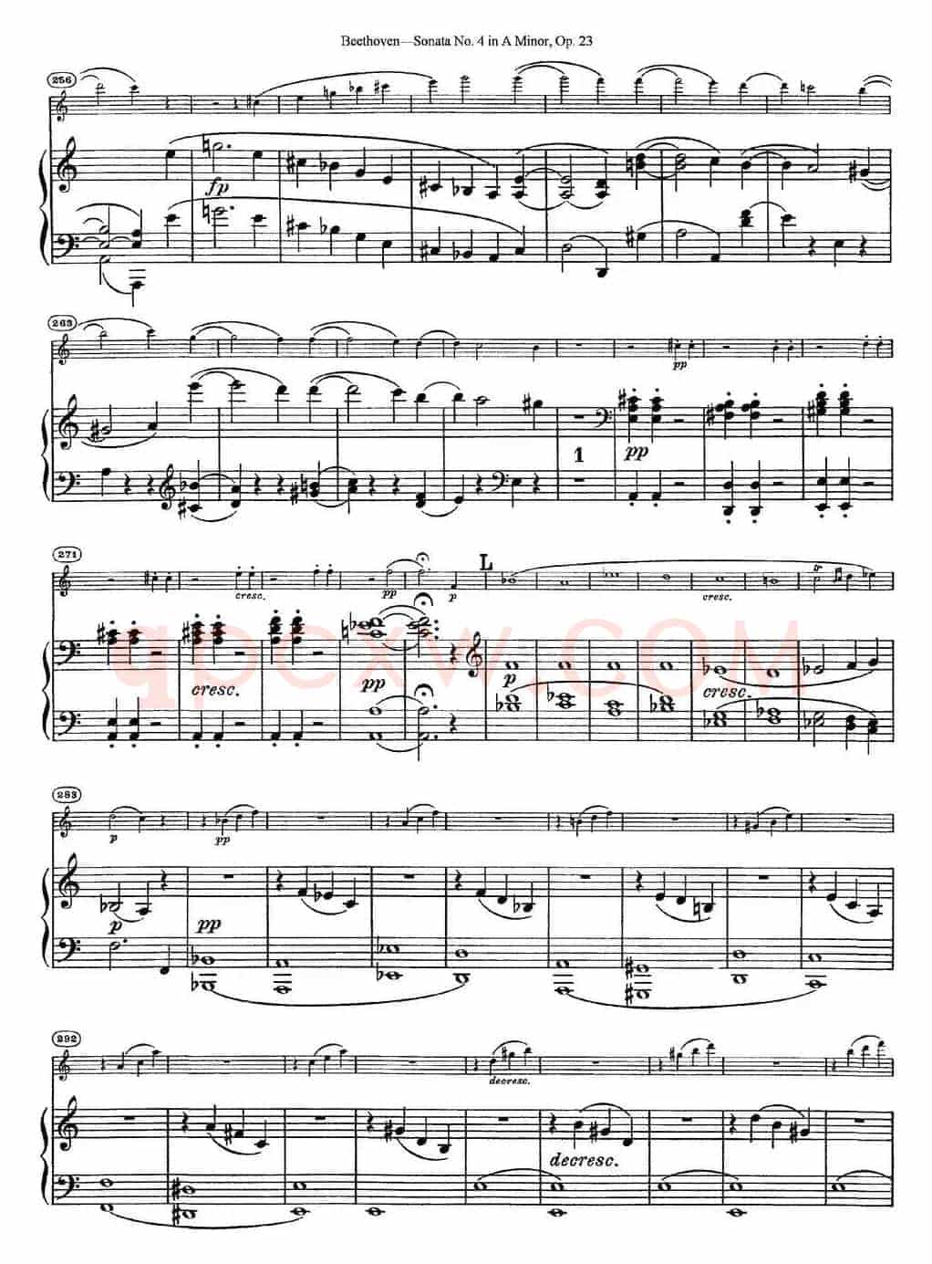 Violin Sonata No.4 in A Minor Op.23（小提琴+钢琴伴奏）