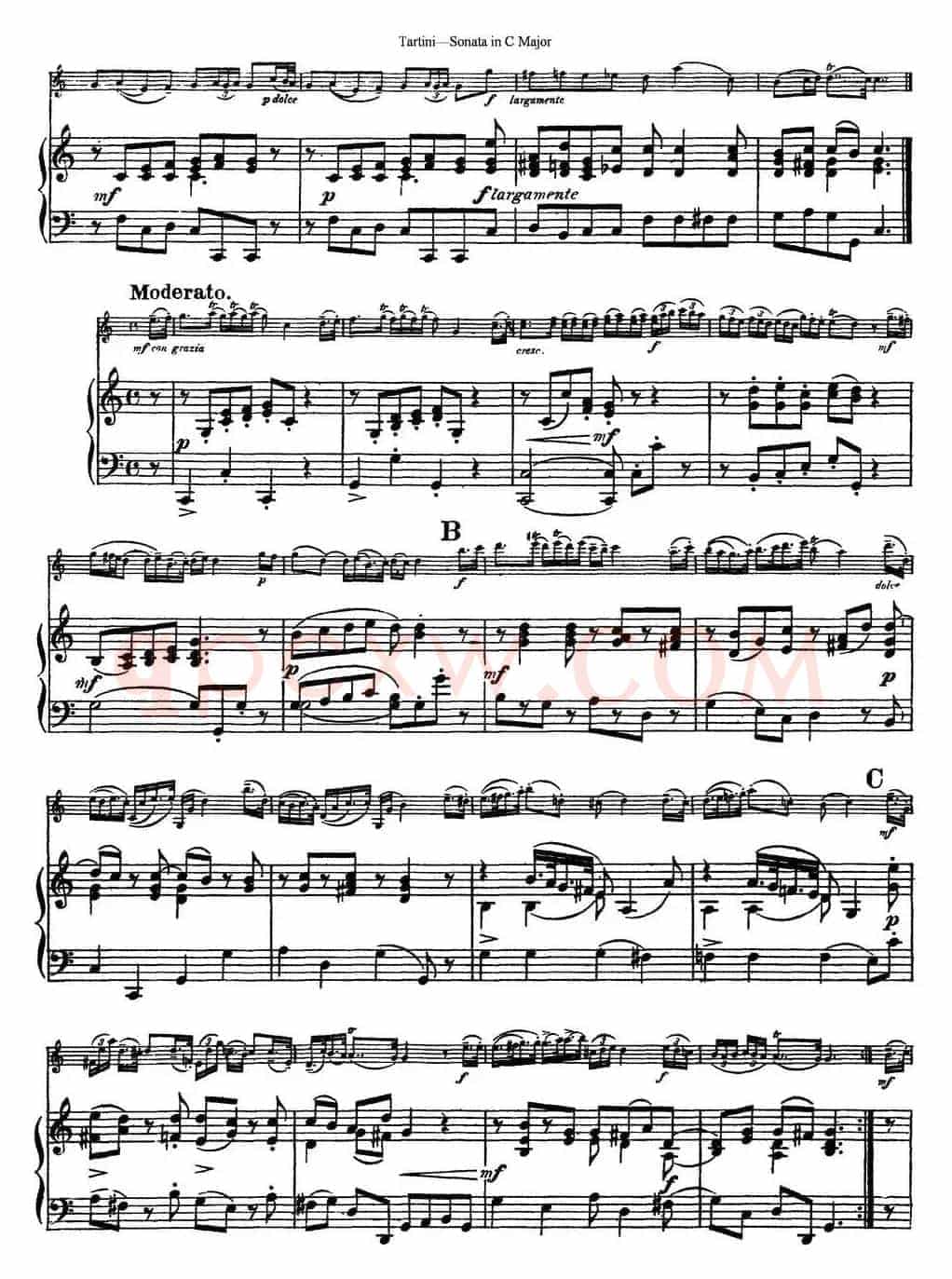 Violin Sonata in C Major（小提琴+钢琴伴奏）